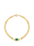 LARNAUTI green onyx gold bracelet 18.5 cm, imported from the UK