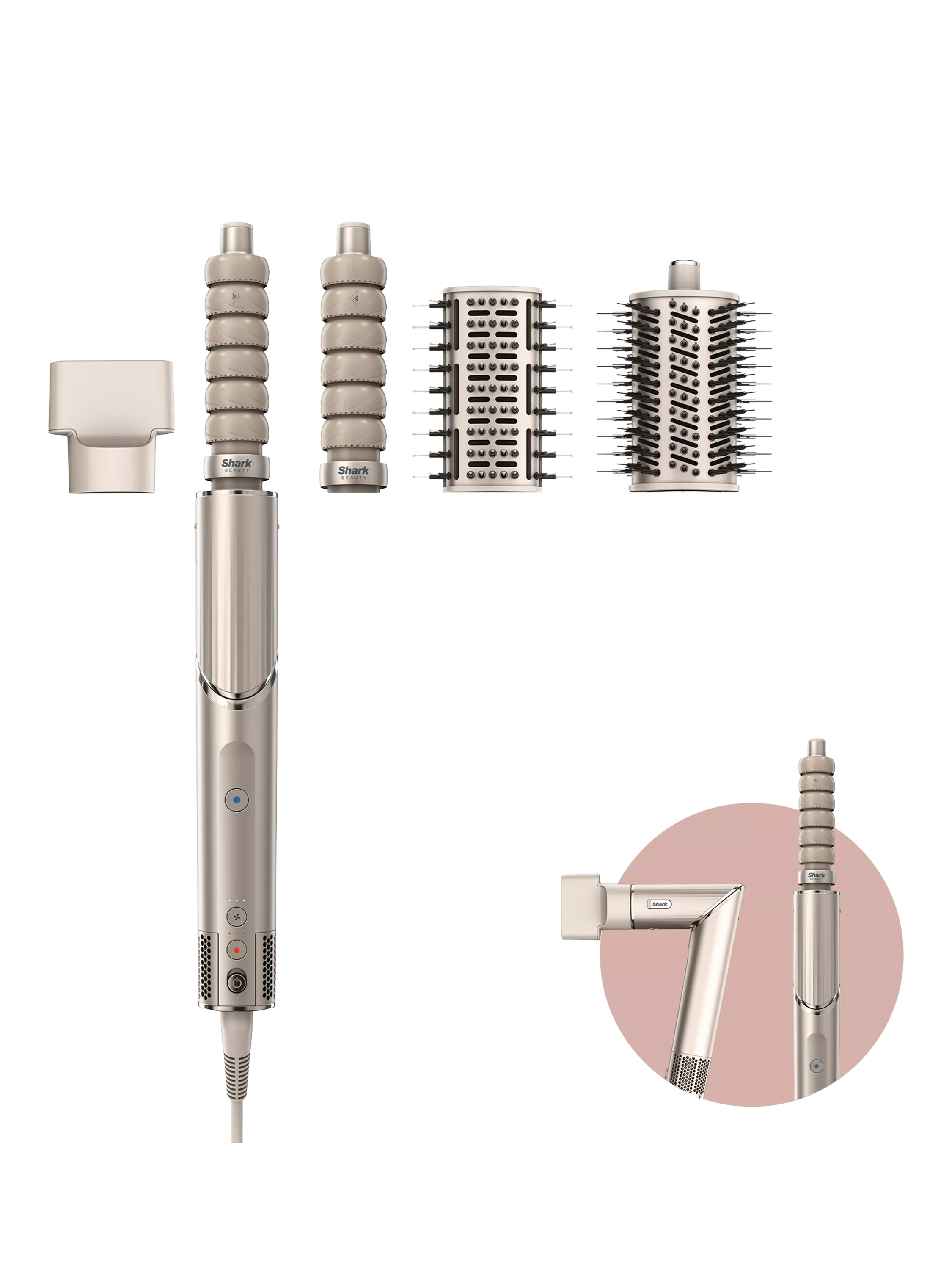 Shark FlexStyle Limited Edition 4-in-1 Air Styler & Hair Dryer Gift Set Pearl Pink