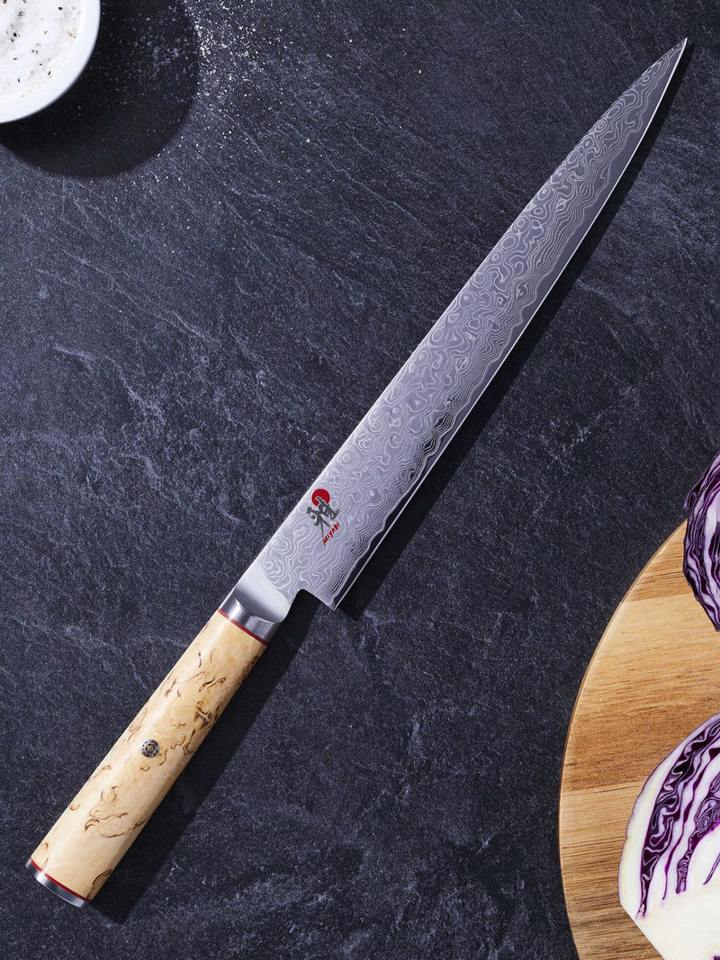 MIYABI sujihiki knife 24cm Damascus steel - British product