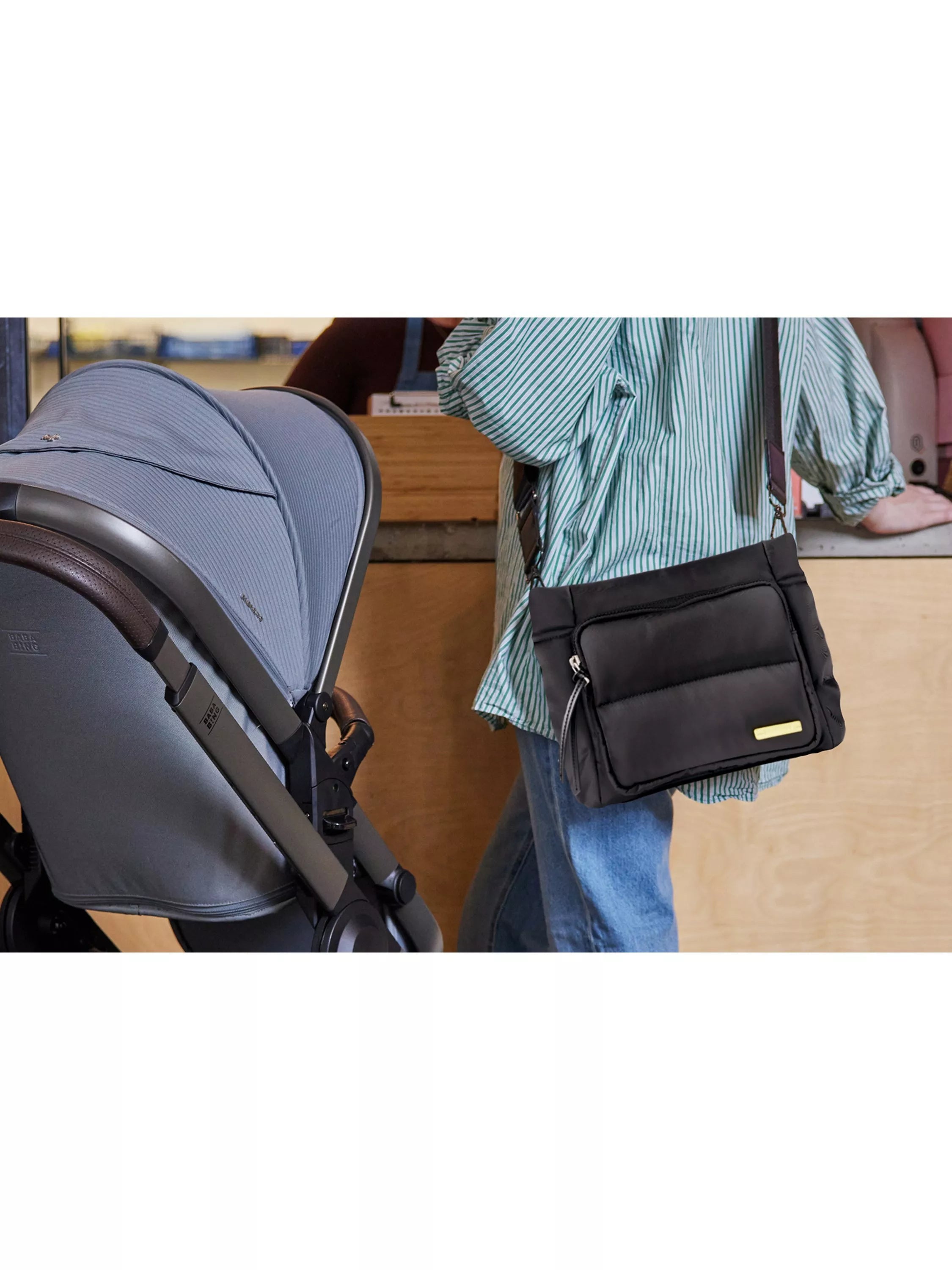 BabaBing Joey Compact Changing Bag Black - British product