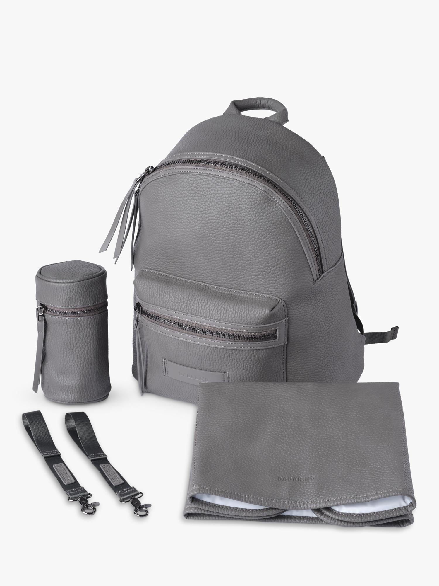 BabaBing! Luca vegan leather changing bag grey (British brand)