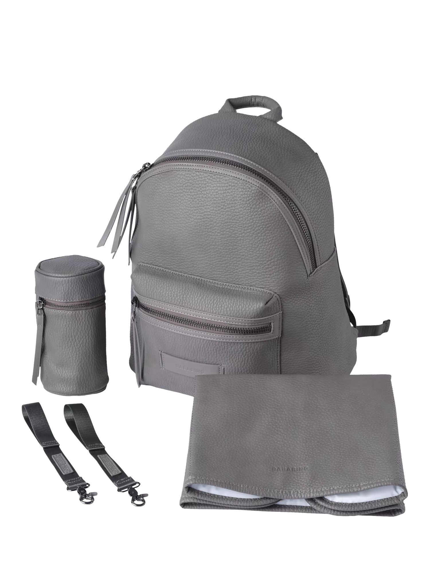BabaBing! Luca vegan leather changing bag grey (British brand)