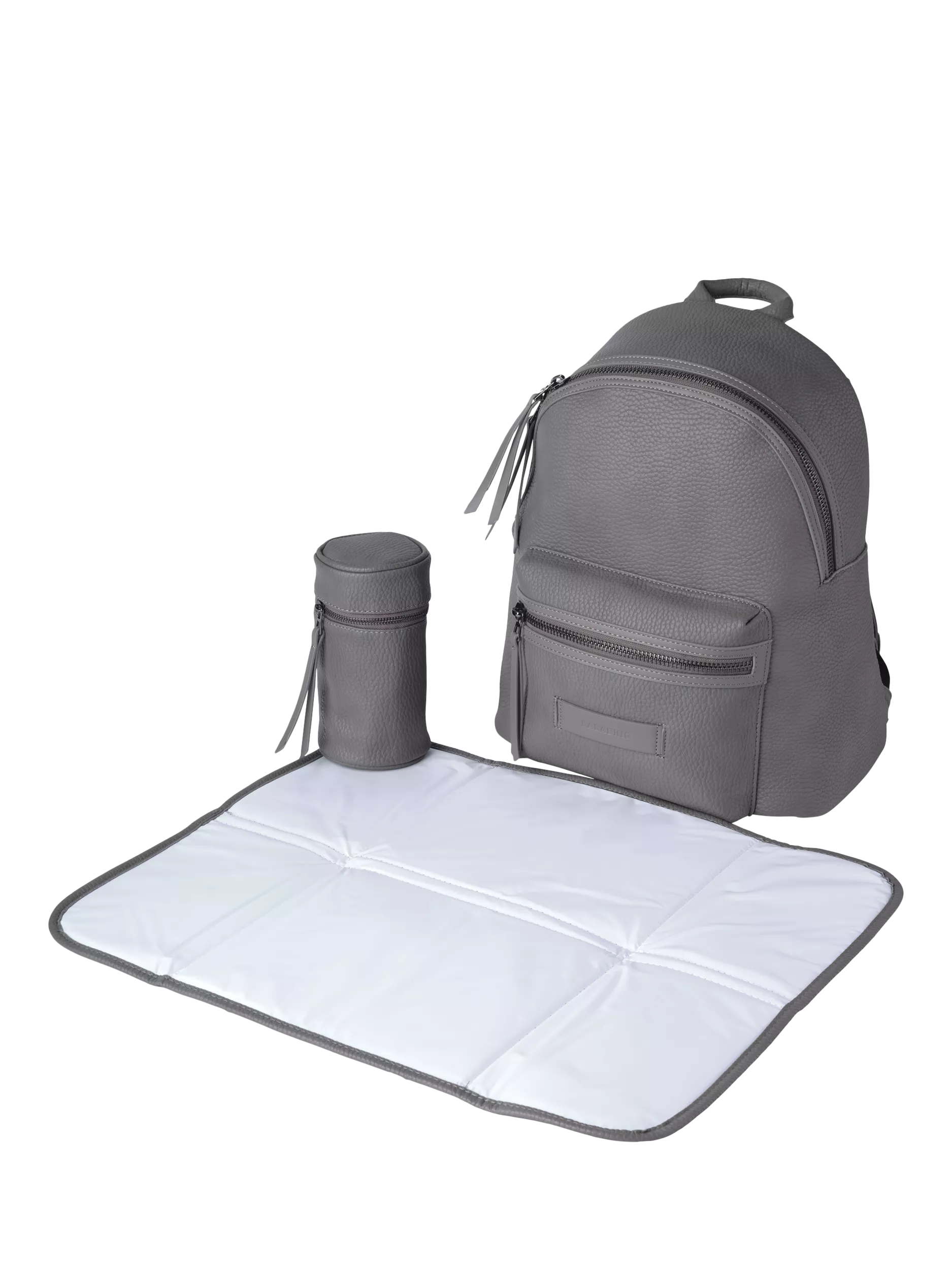 BabaBing! Luca vegan leather changing bag grey (British brand)