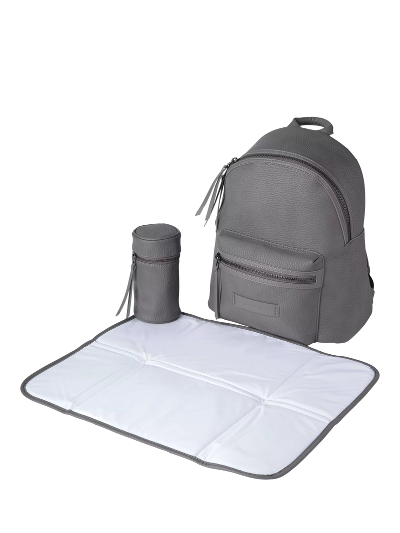 BabaBing! Luca vegan leather changing bag grey (British brand)
