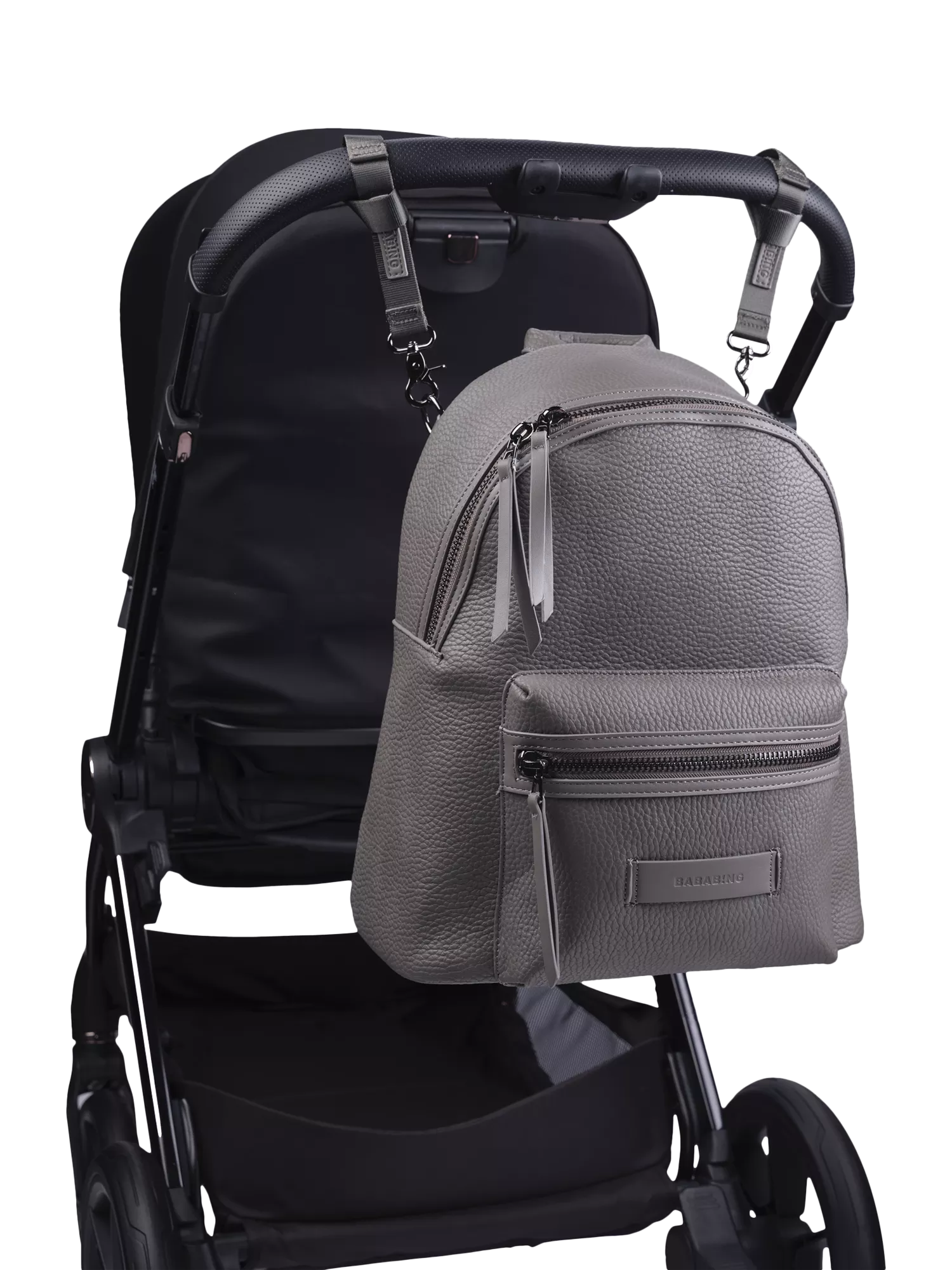 BabaBing! Luca vegan leather changing bag grey (British brand)