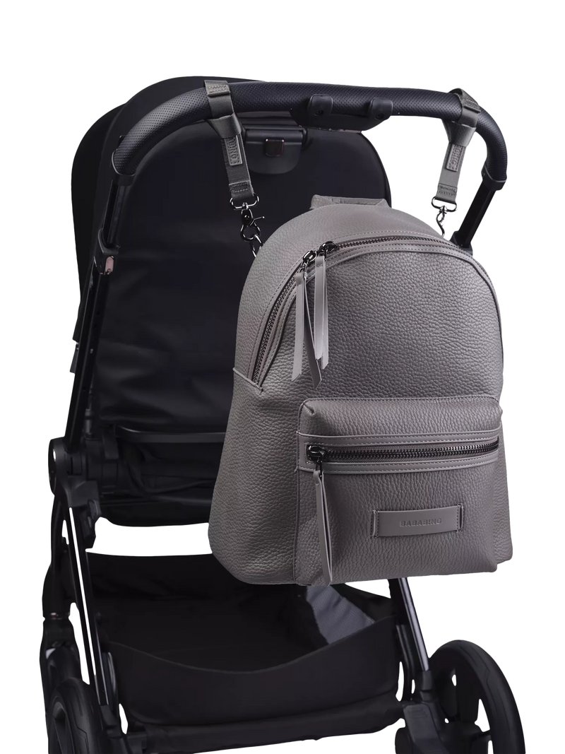 BabaBing! Luca vegan leather changing bag grey (British brand)