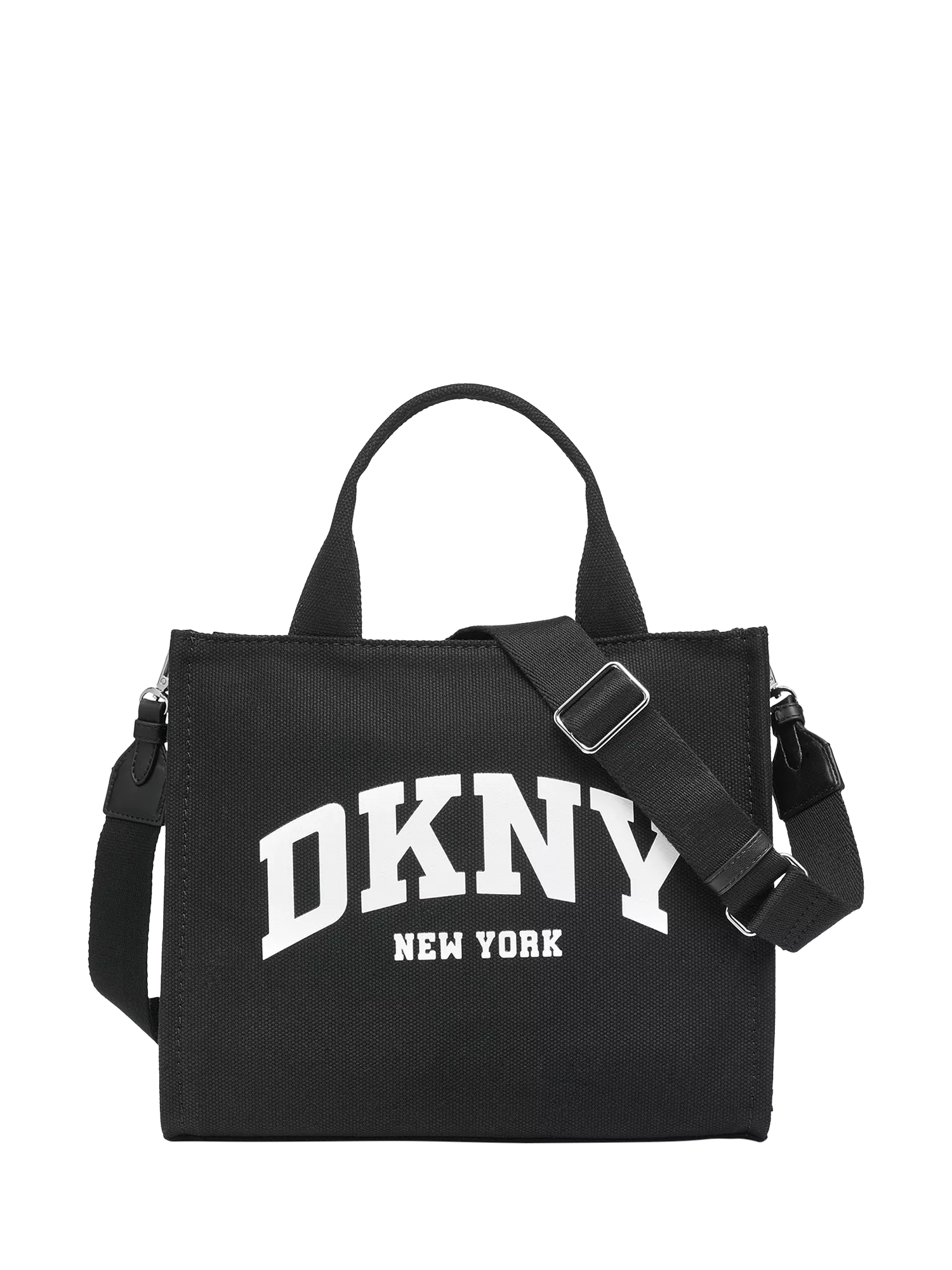 DKNY Hadlee Cotton Logo Tote Bag, Black
