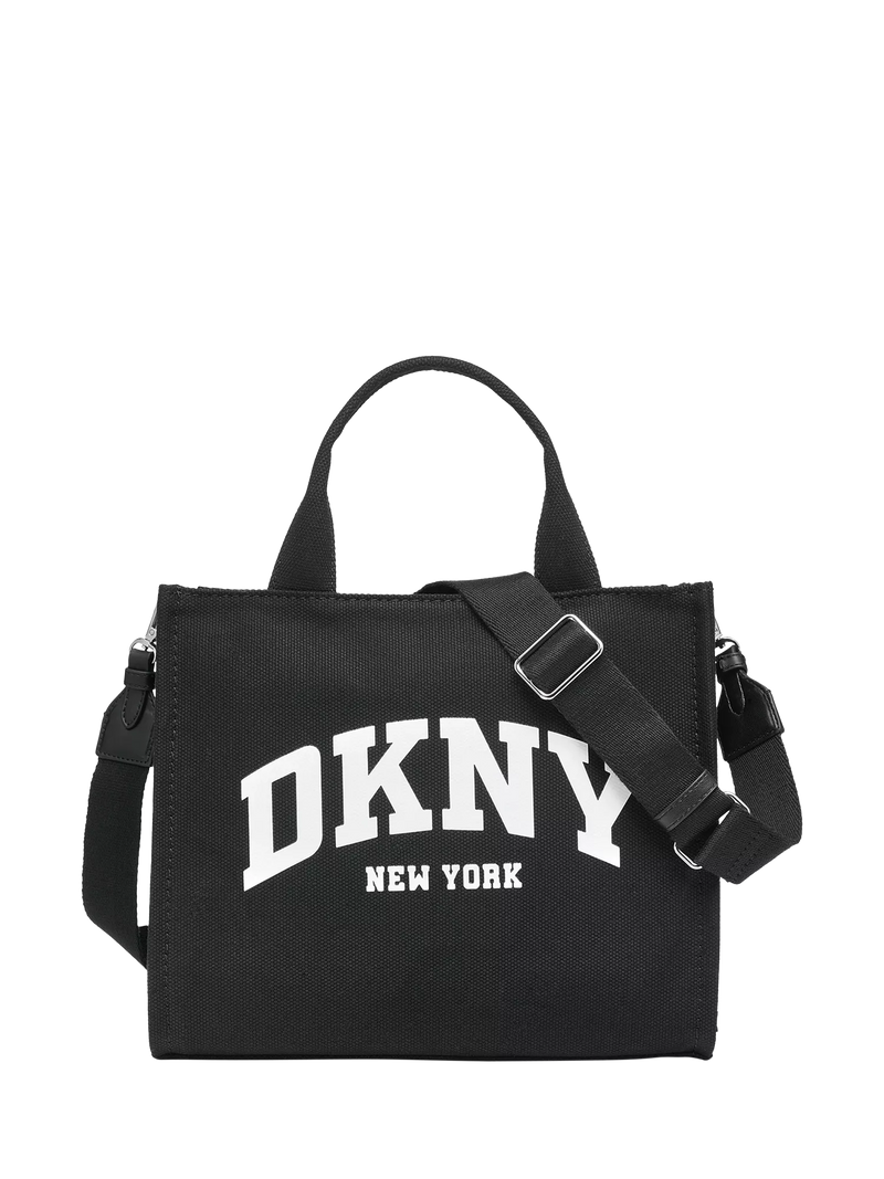 DKNY Hadlee Cotton Logo Tote Bag, Black
