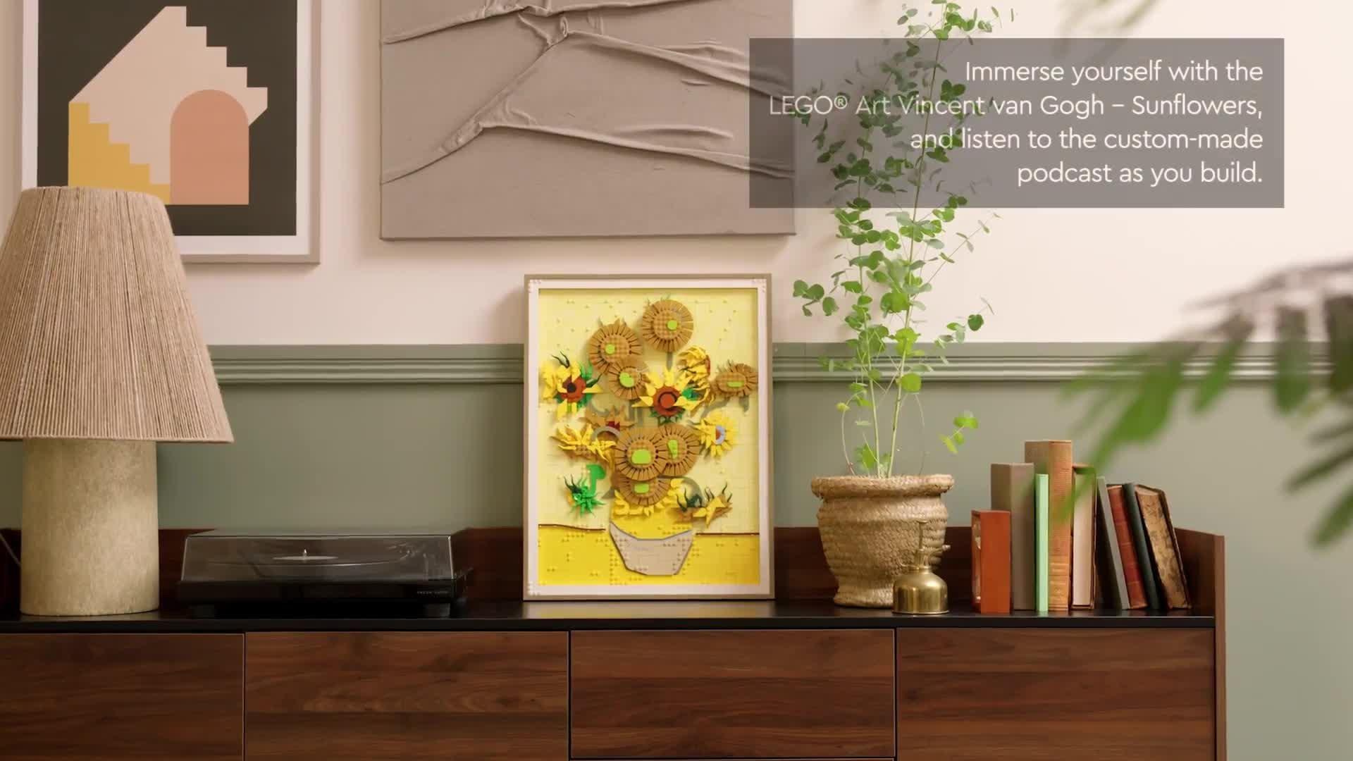 LEGO Art Vincent Van Gogh Sunflowers building set, imported from the UK