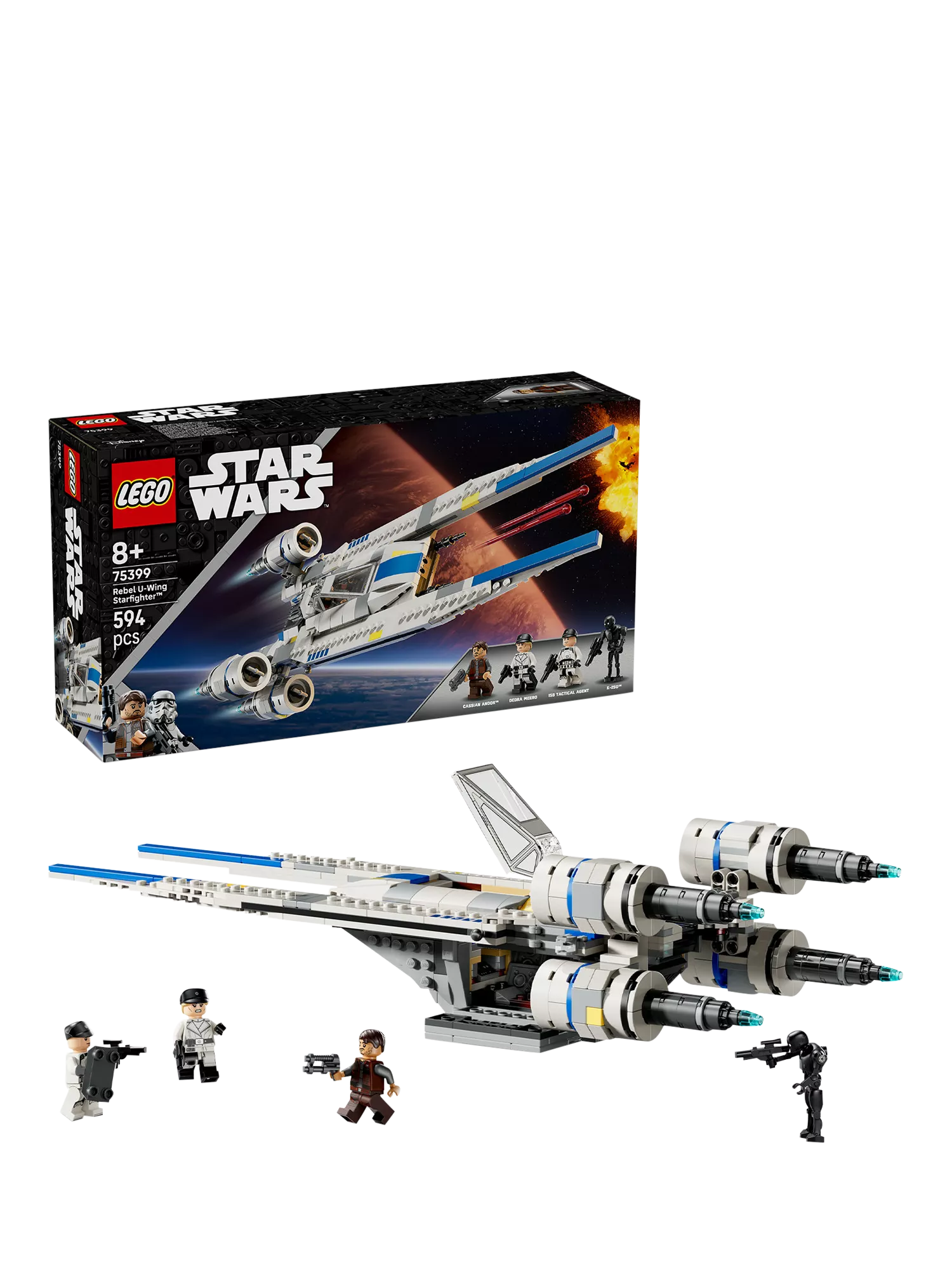 LEGO Star Wars Andor Rebel U-Wing Starfighter building toy set, UK version