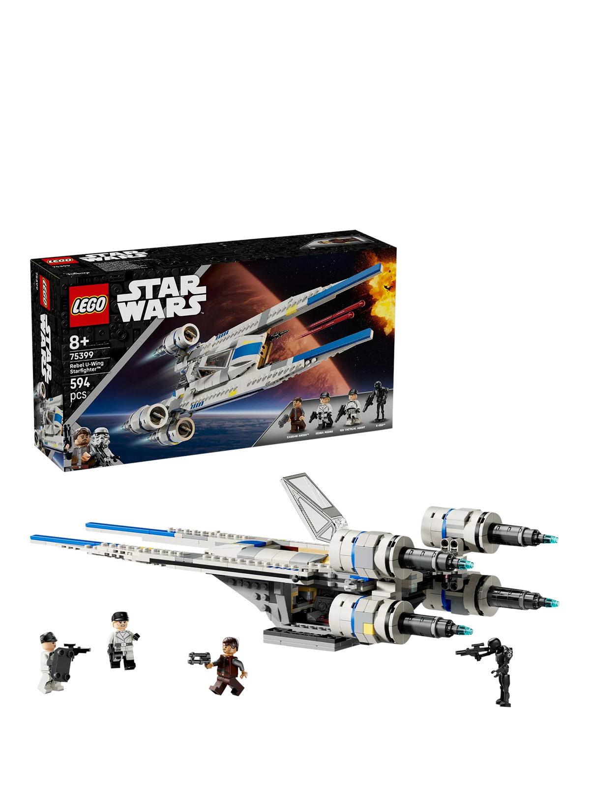 LEGO Star Wars Andor Rebel U-Wing Starfighter building toy set, UK version
