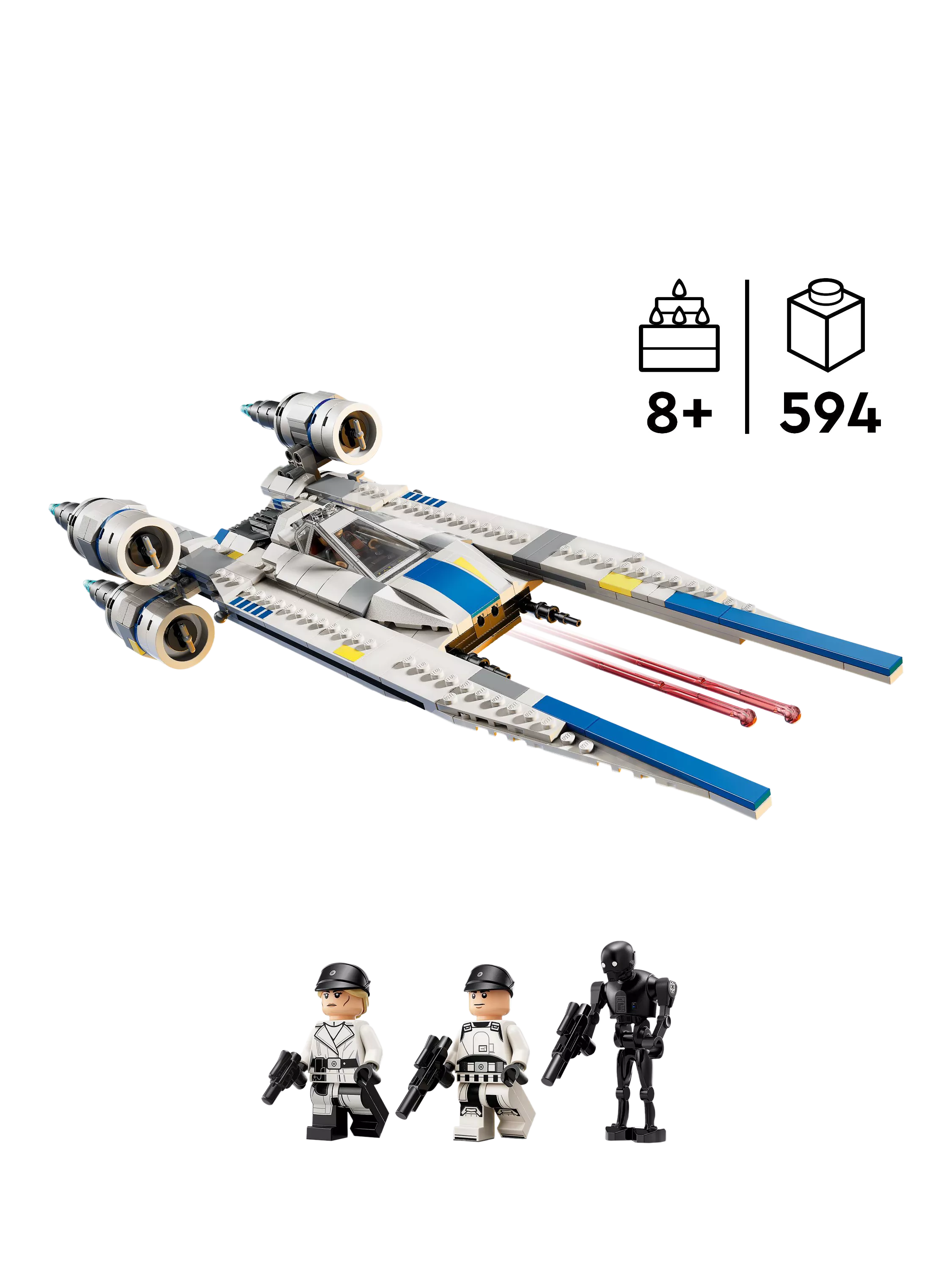 LEGO Star Wars Andor Rebel U-Wing Starfighter building toy set, UK version