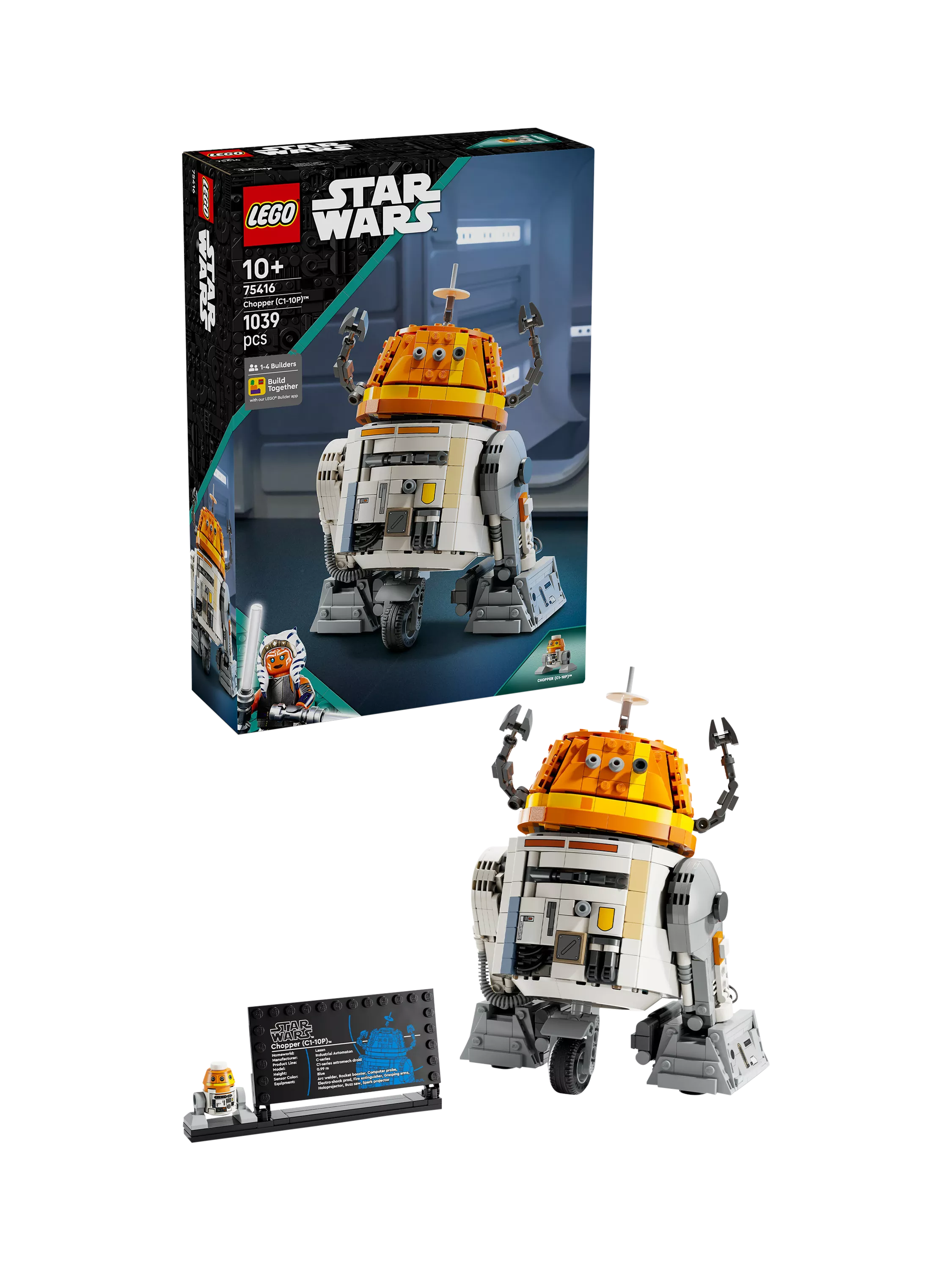 LEGO Star Wars Chopper C1-10P astromech droid building set 1039 pieces, UK version