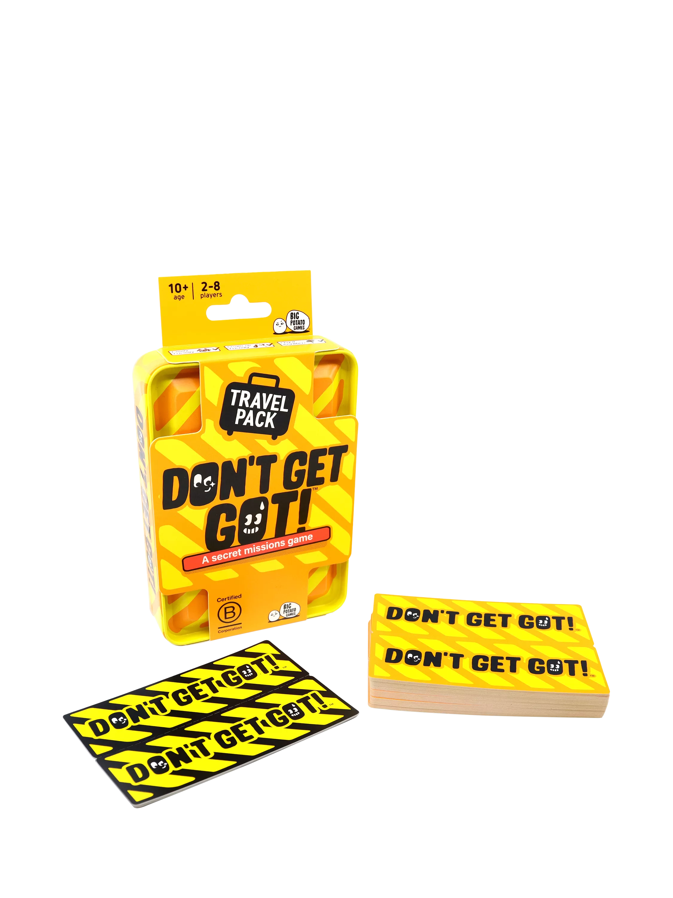 Big Potato Don't Get Got travel game tin, imported from the UK
