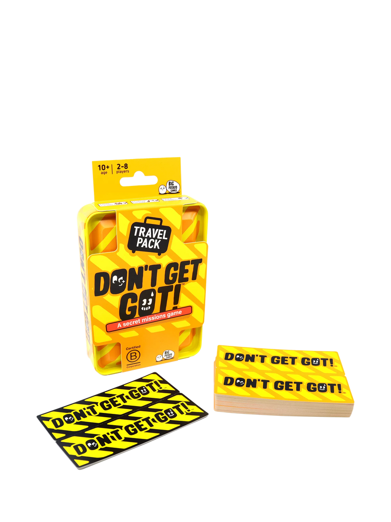 Big Potato Don't Get Got travel game tin, imported from the UK