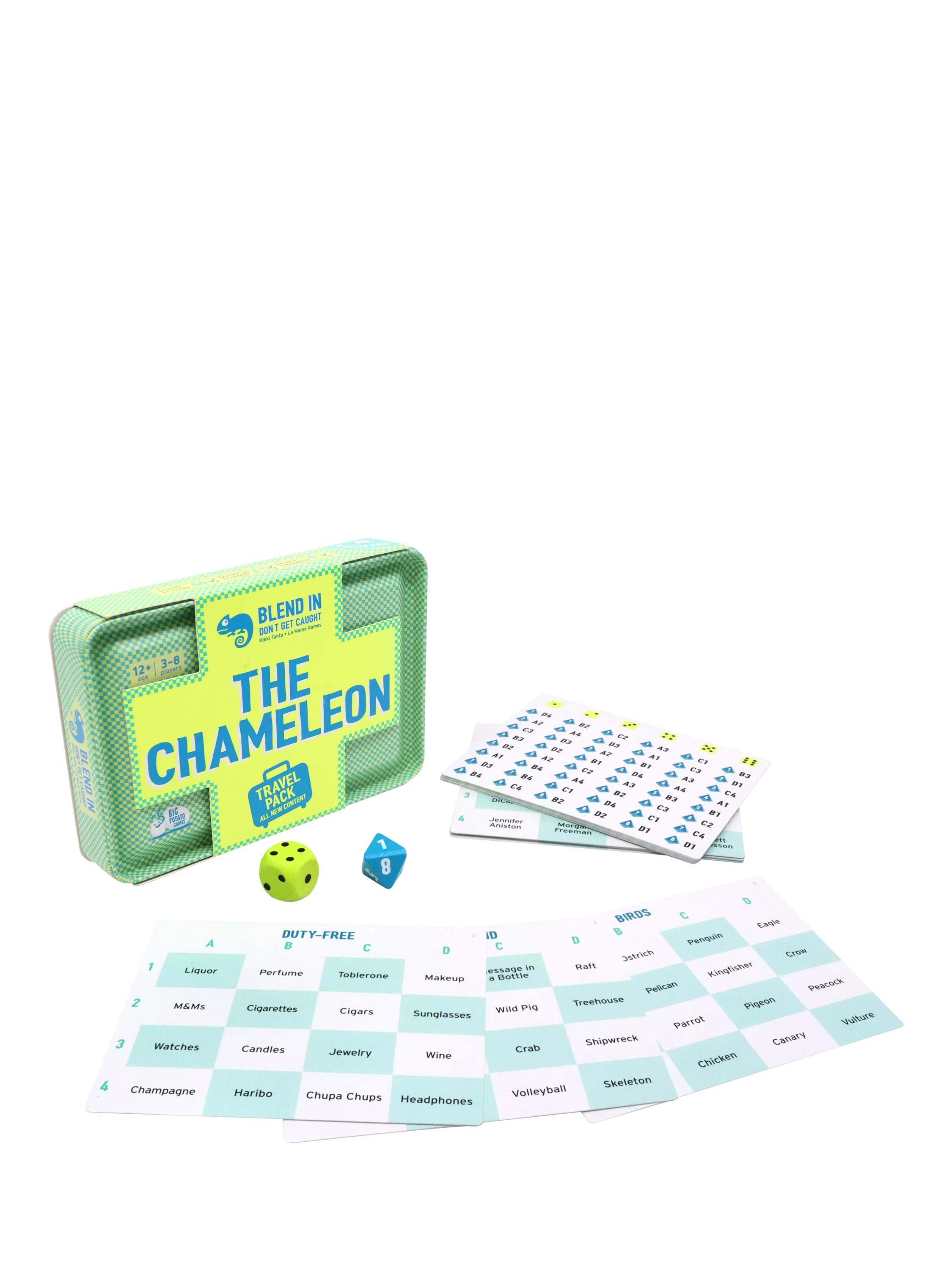 Big Potato Chameleon travel game compact tin, imported from the UK