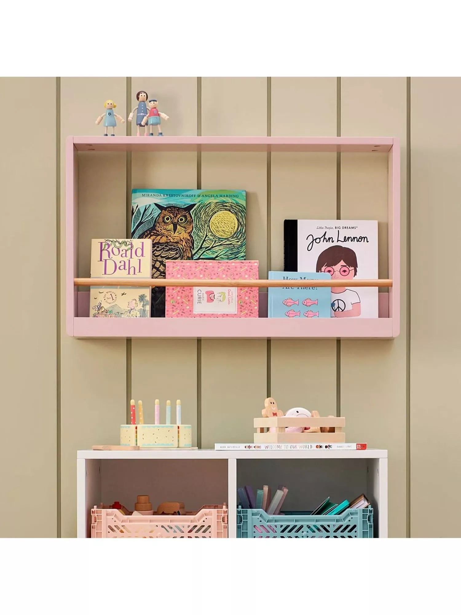 Great Little Trading Co Nightingale Bookshelf in chalk pink, UK version
