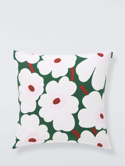 John Lewis Marimekko Unikko Green Cushion 50 x 50cm- Buy online at McGrocer