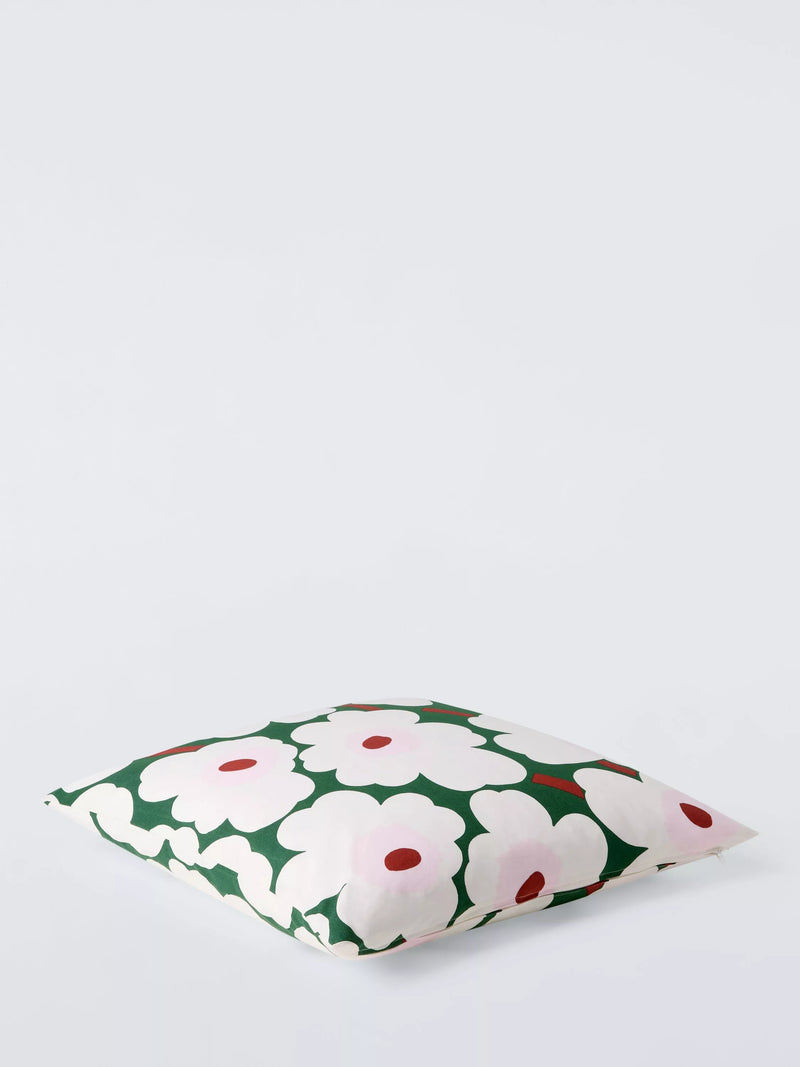 Marimekko Unikko cushion green 50x50cm, imported from the UK