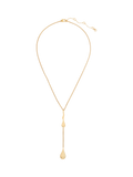 kate spade new york clear cubic zirconia gold drop necklace, imported from the UK