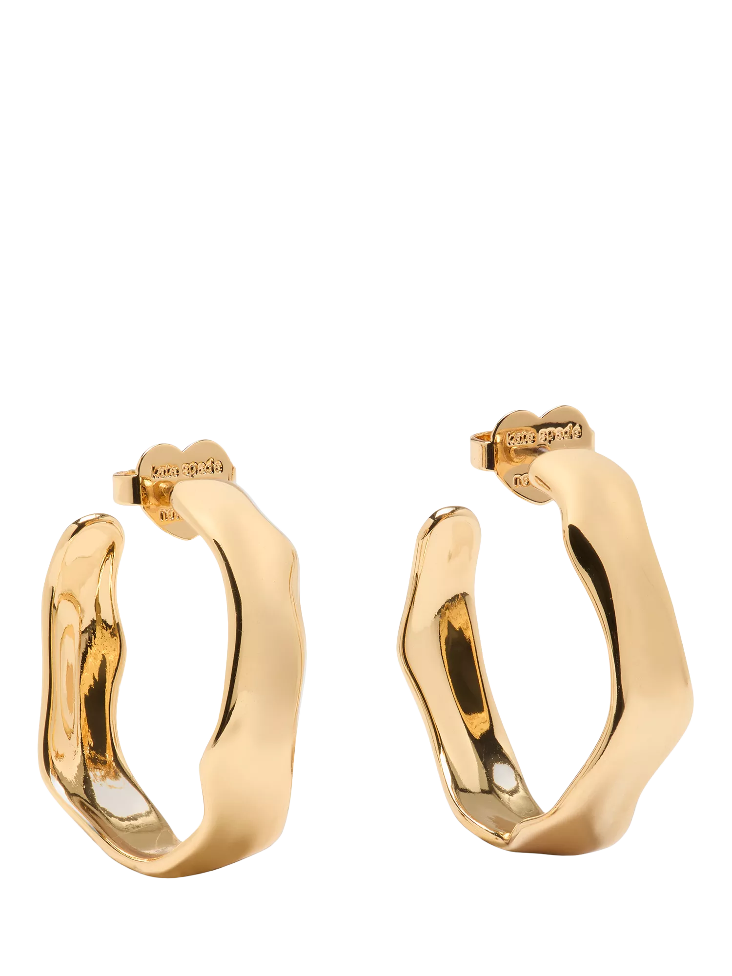 kate spade new york sculptural hoop earrings gold toned, UK version