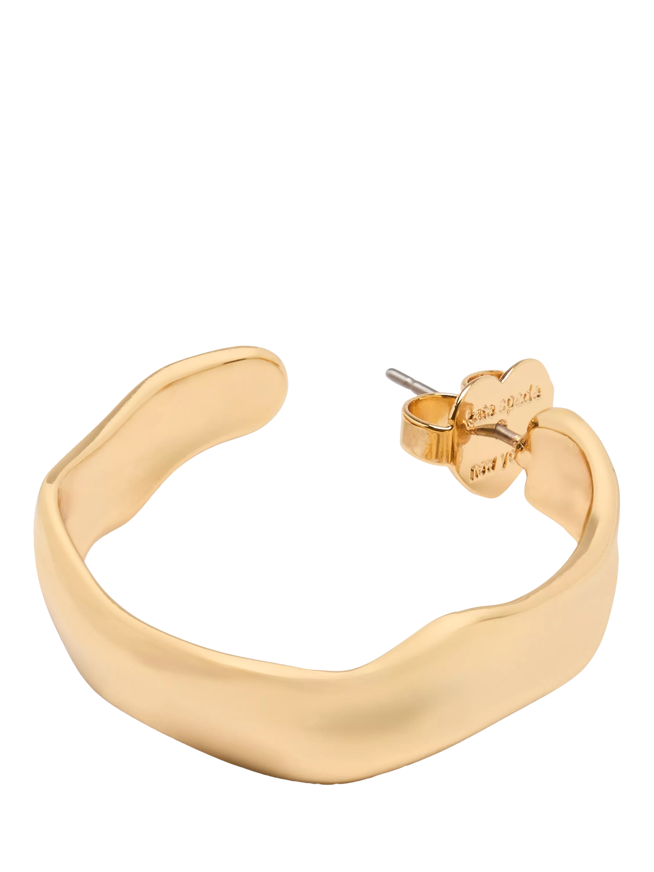 kate spade new york sculptural hoop earrings gold toned, UK version