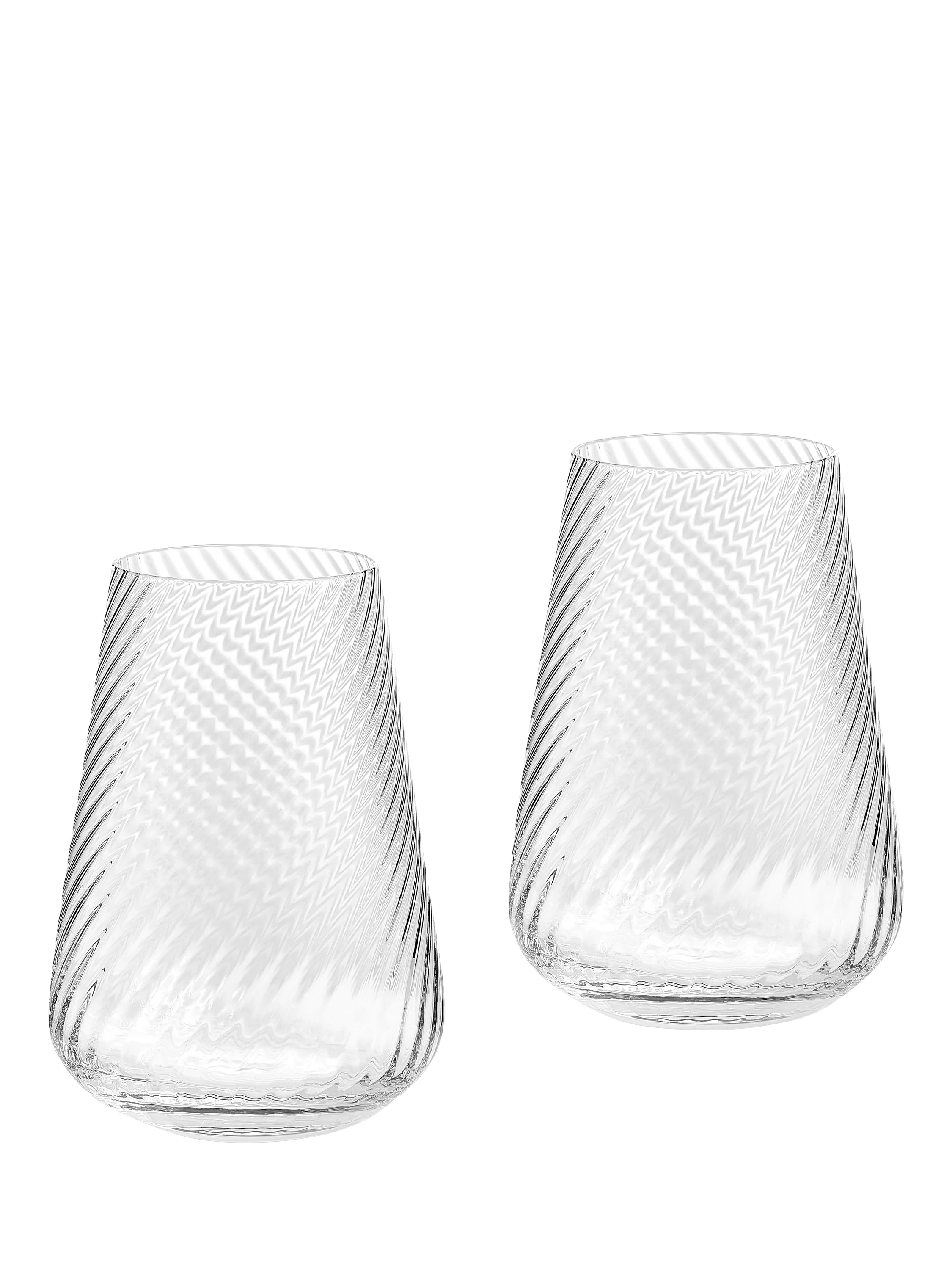 Vera Wang Swirl crystal highball glasses set of 2 440ml, imported from the UK