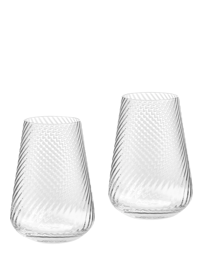 Vera Wang Swirl crystal highball glasses set of 2 440ml, imported from the UK