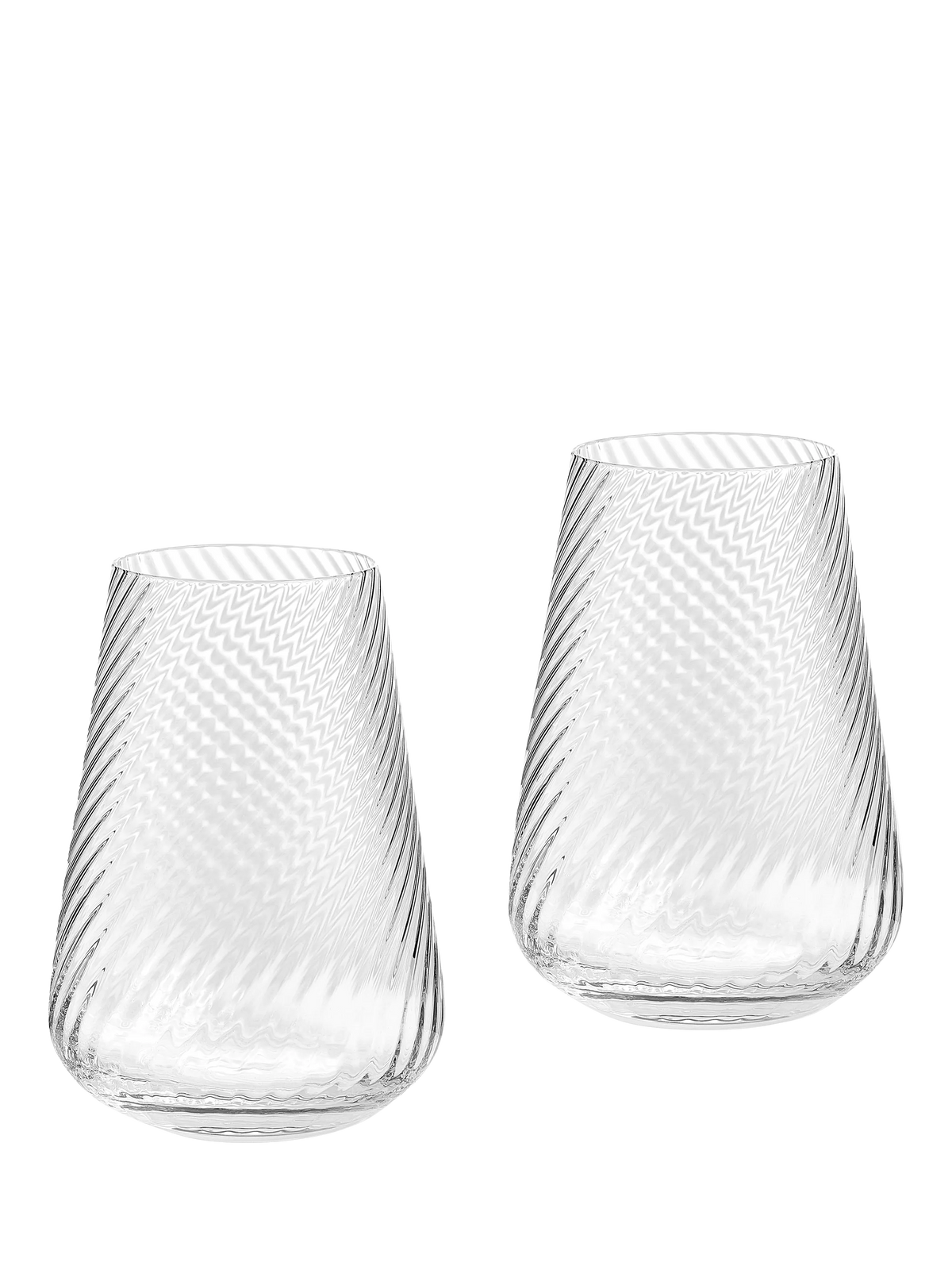 Vera Wang Swirl crystal highball glasses set of 2 440ml, imported from the UK