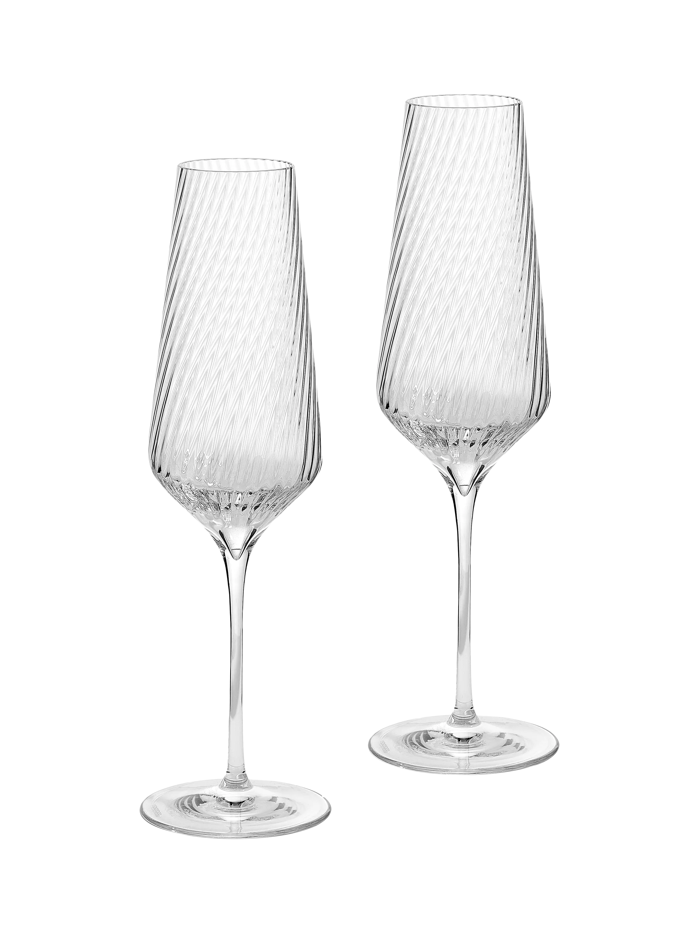 Vera Wang Swirl Crystal champagne flutes 270ml, imported from the UK