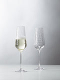 Vera Wang Swirl Crystal champagne flutes 270ml, imported from the UK