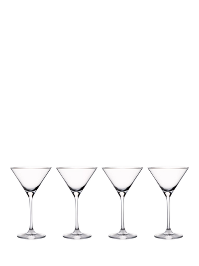 John Lewis Sett med 4 Krystall Martini Cocktail Glass, 210ml, Klar- Kjøp online på McGrocer
