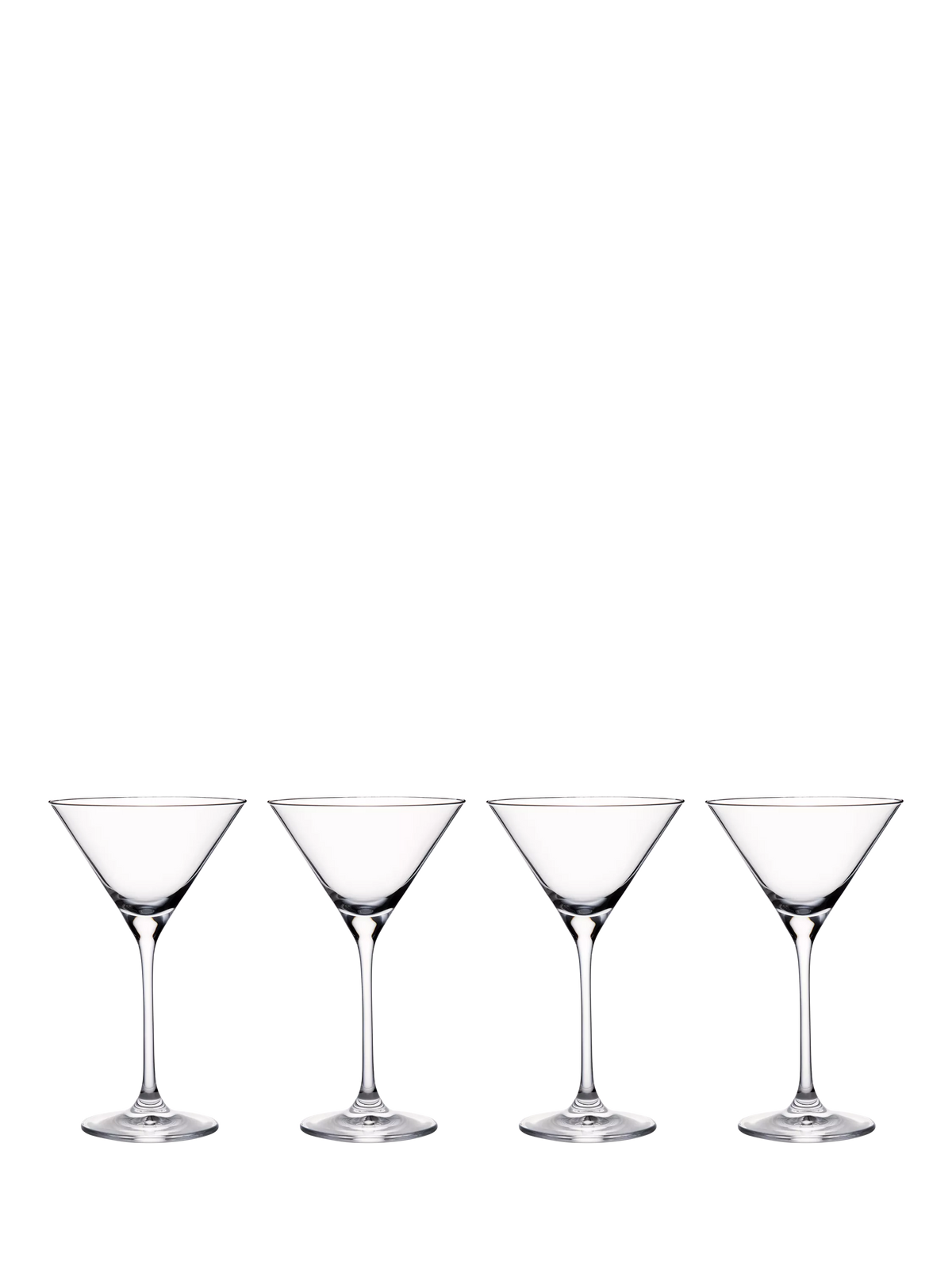 Set aus vier Waterford-Kristall-Martinigläsern, 210 ml Fassungsvermögen (britische Marke)