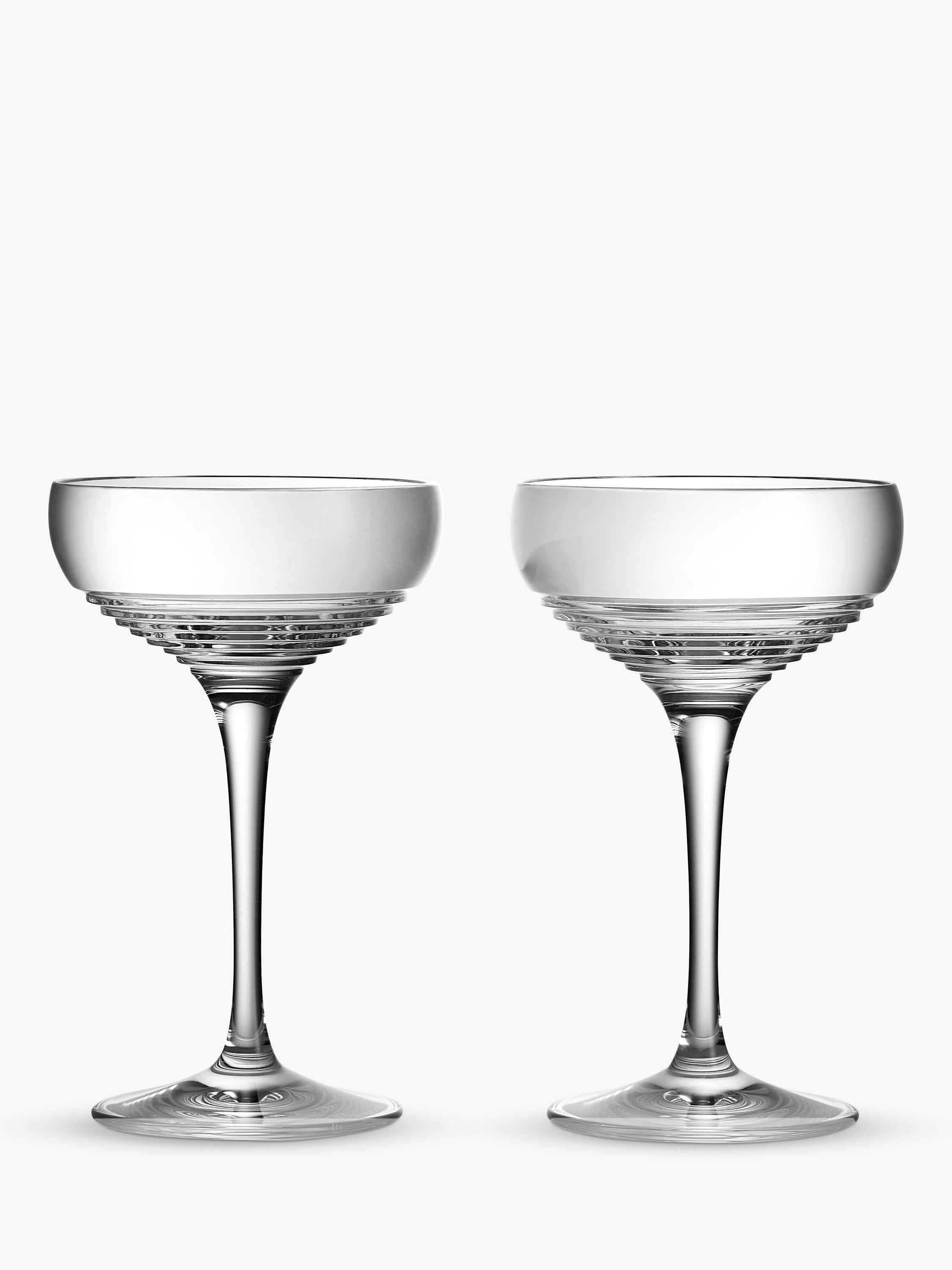 Waterford crystal coupe glasses set, Circon cut, 2 pieces 120ml (British brand)