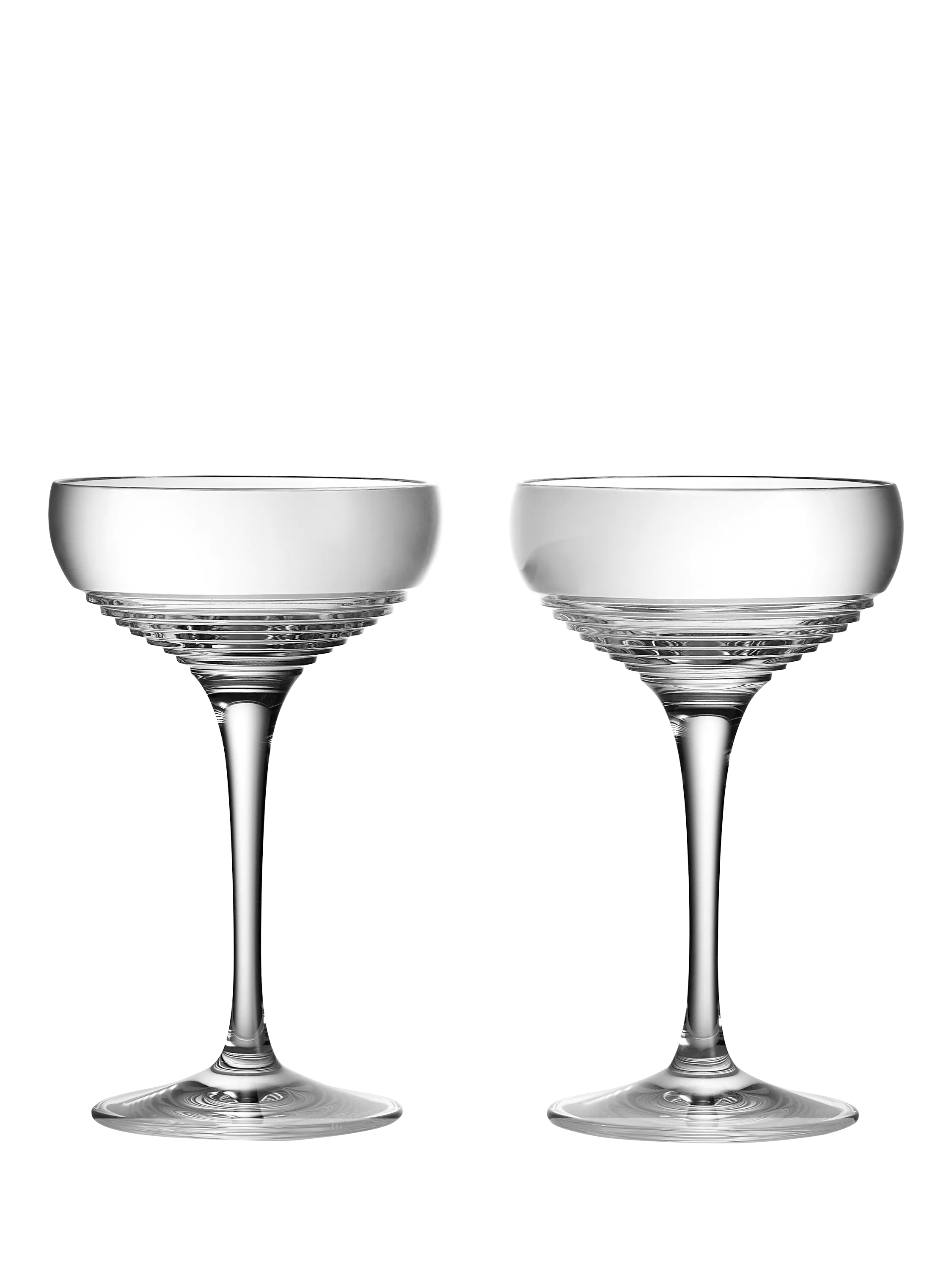 Waterford crystal coupe glasses set, Circon cut, 2 pieces 120ml (British brand)