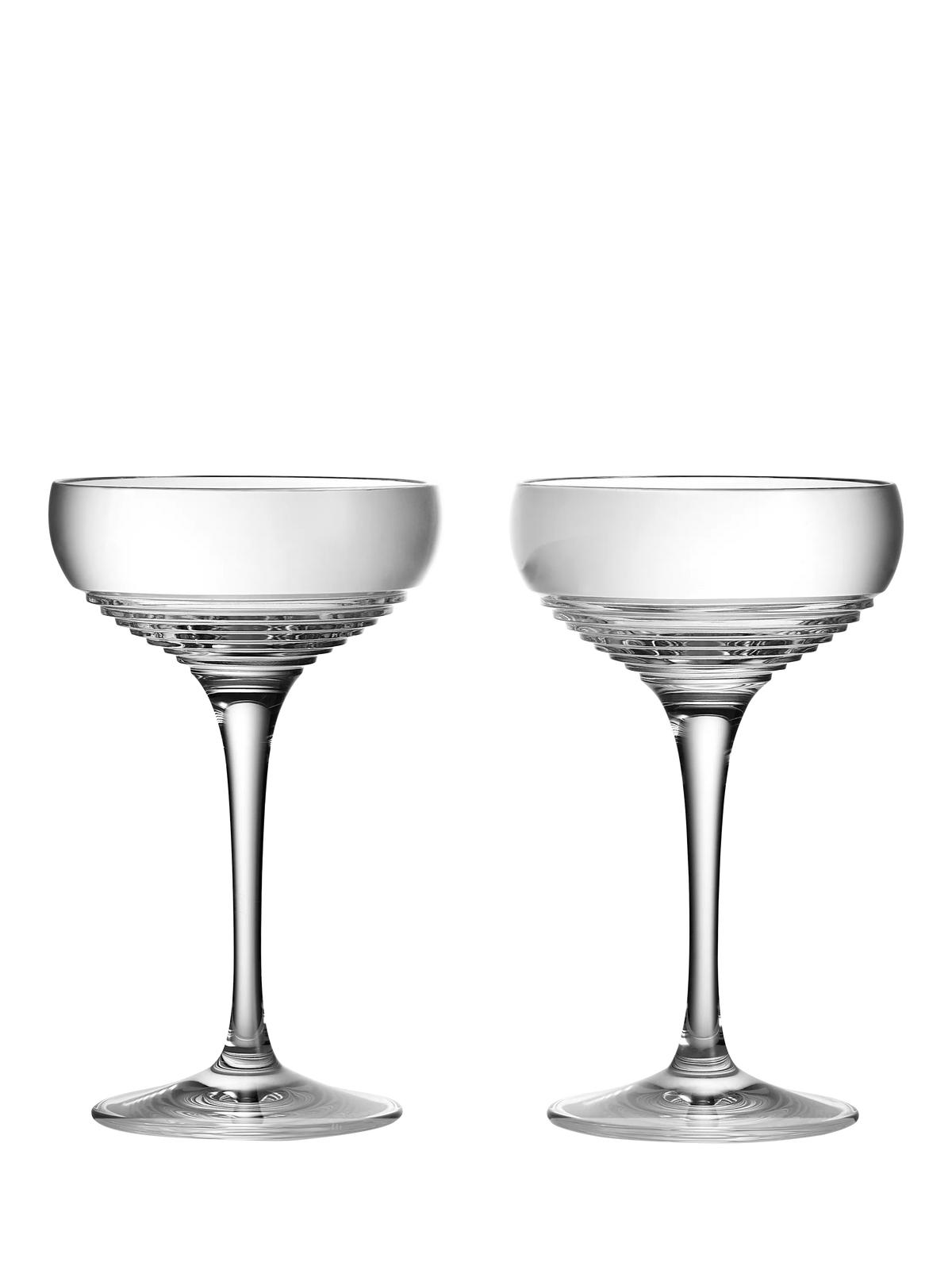 Waterford crystal coupe glasses set, Circon cut, 2 pieces 120ml (British brand)