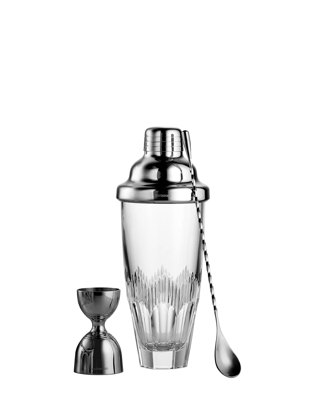 Waterford cut glass cocktail shaker set with accessories, 710ml - British product