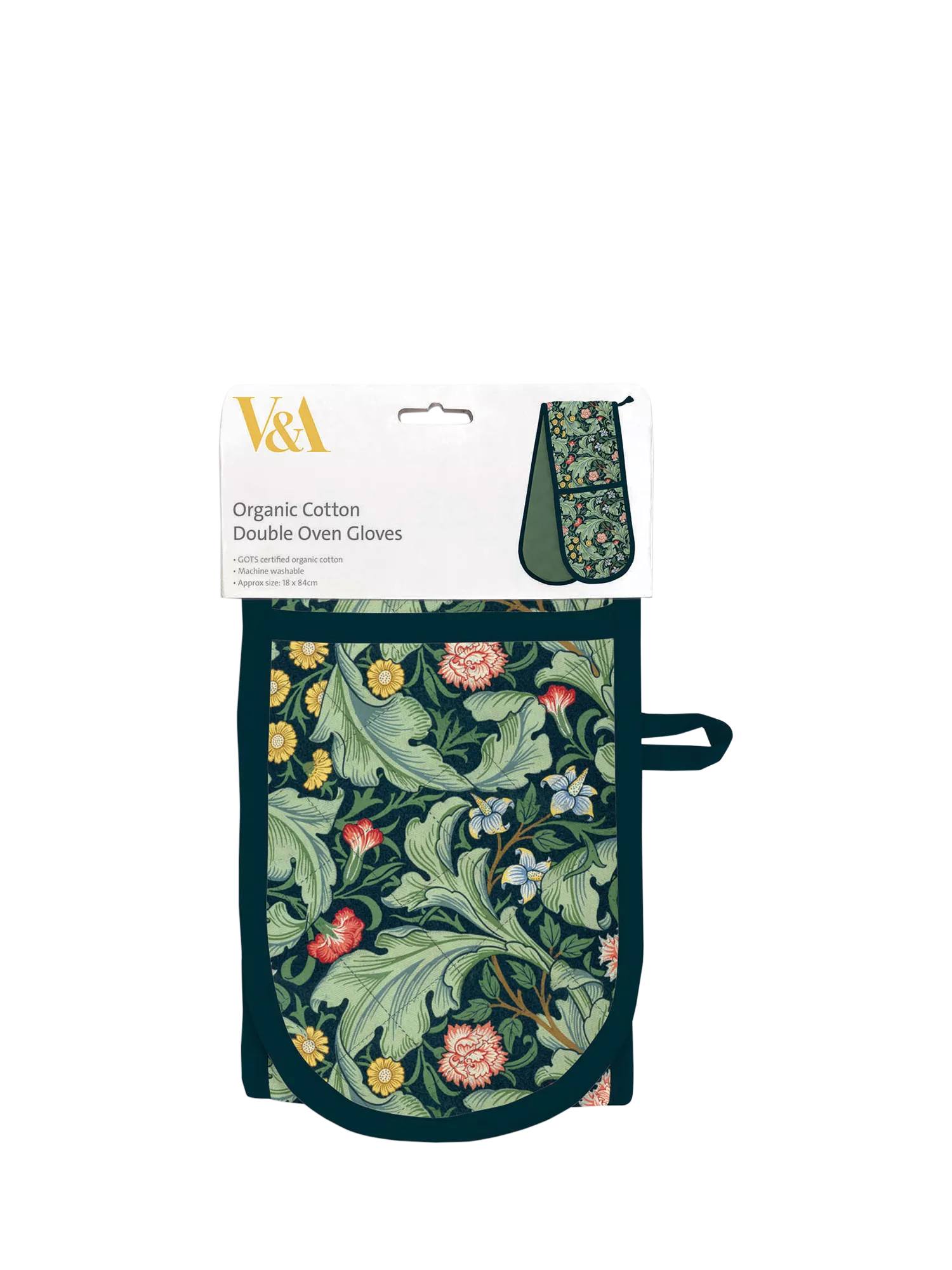 Museums & Galleries William Morris organic cotton double oven gloves (British brand)