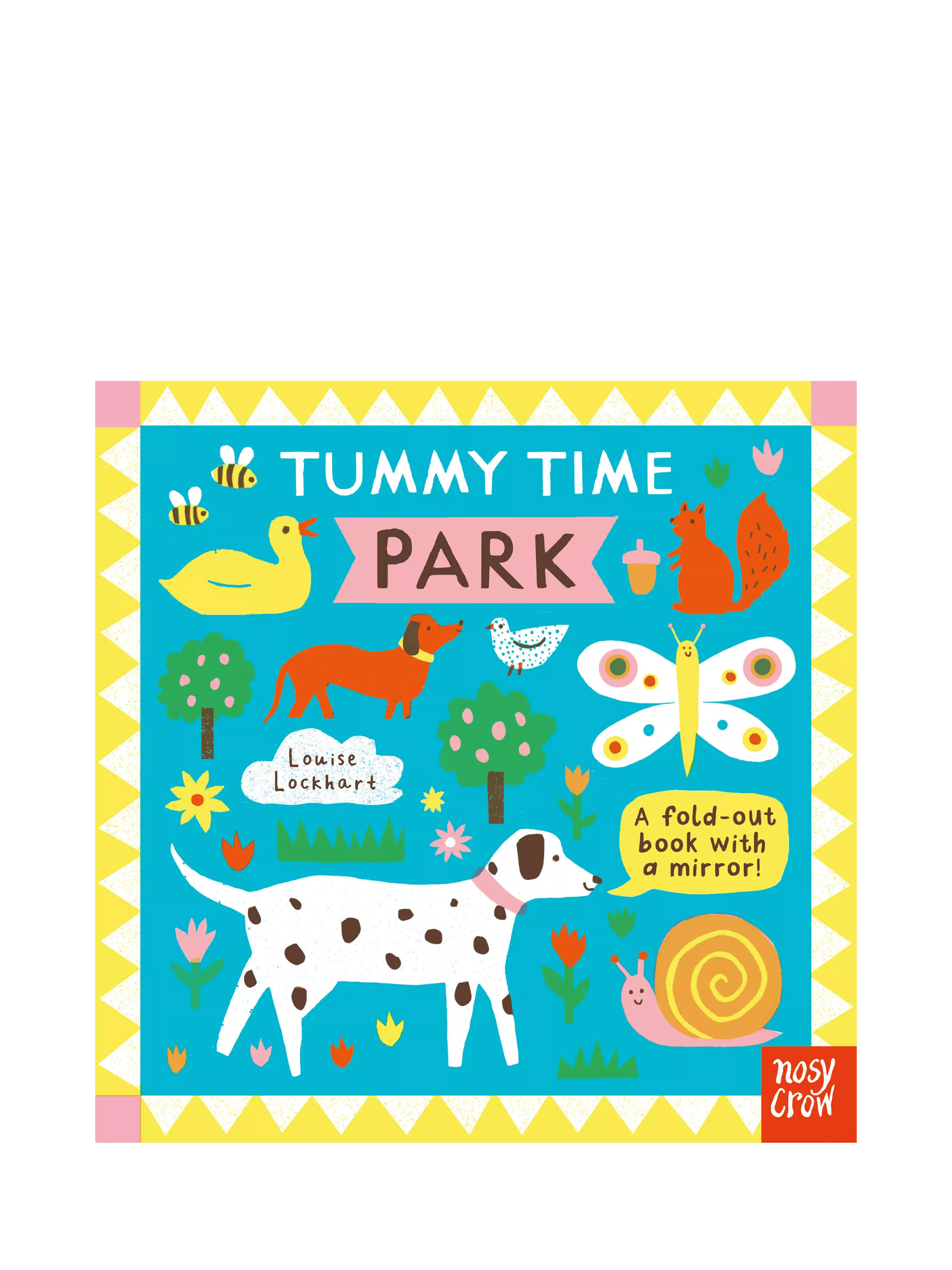 Nosy Crow concertina tummy time baby book with mirror - British product