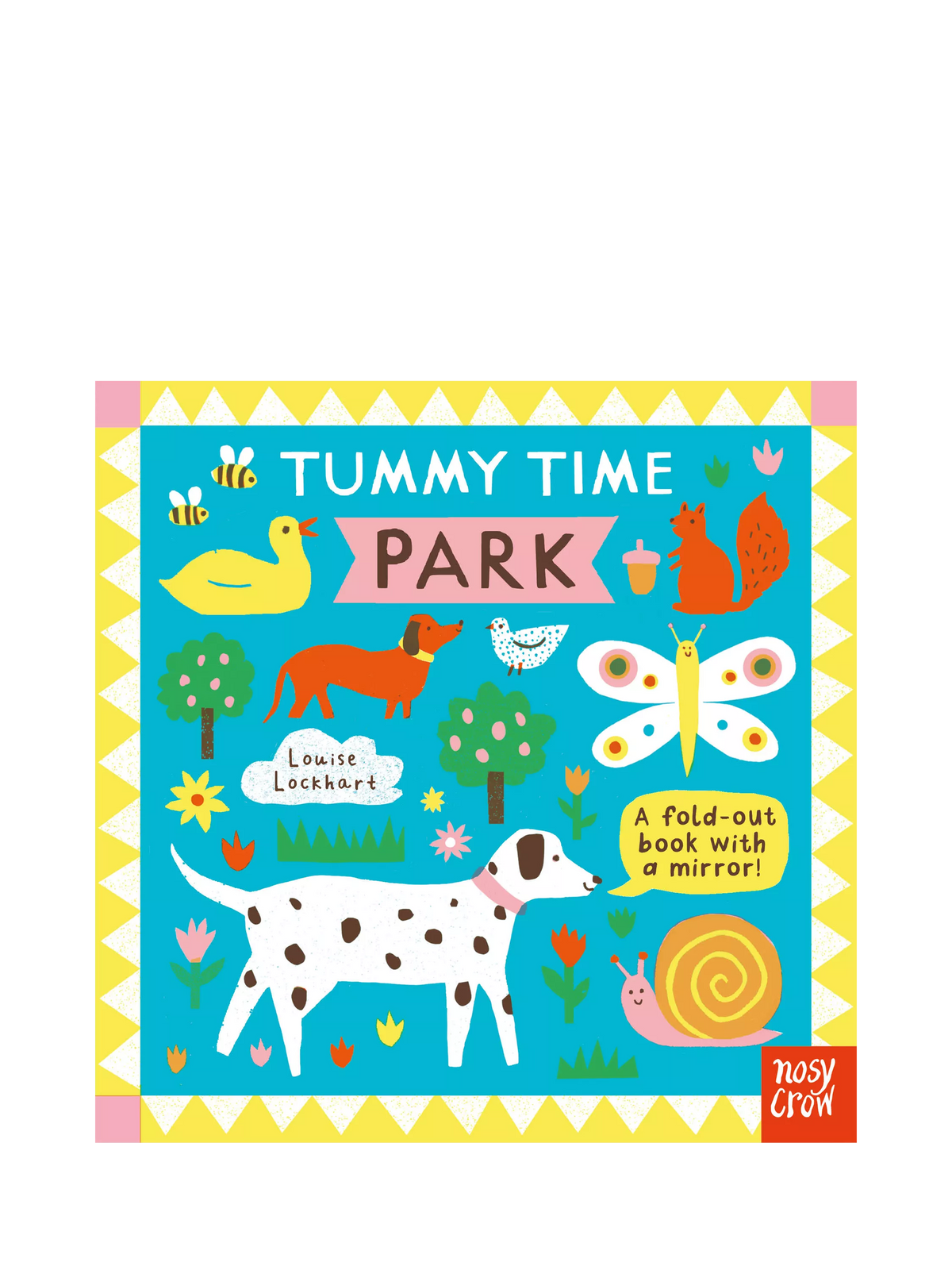 Nosy Crow concertina tummy time baby book with mirror - British product