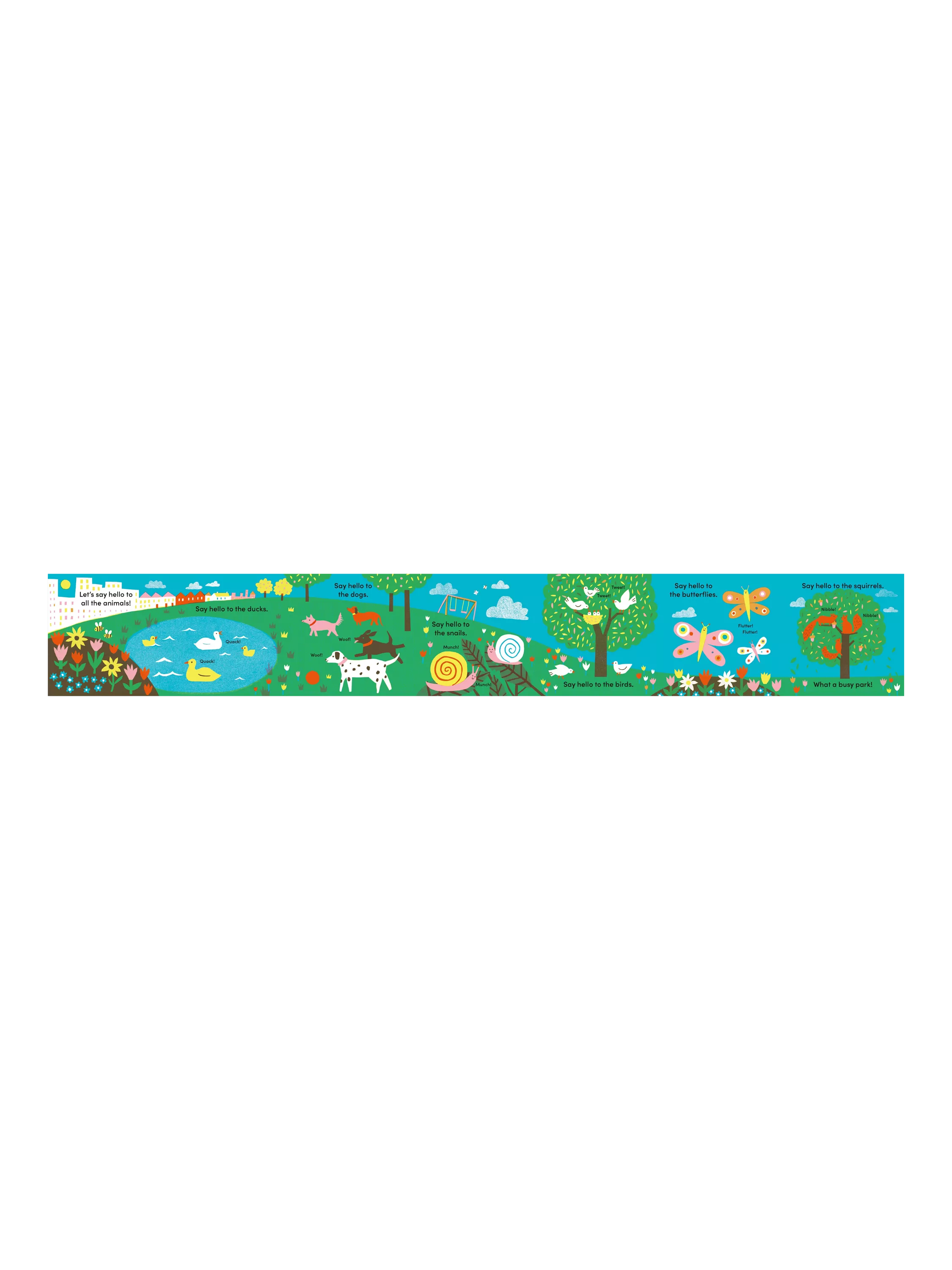 Nosy Crow concertina tummy time baby book with mirror - British product