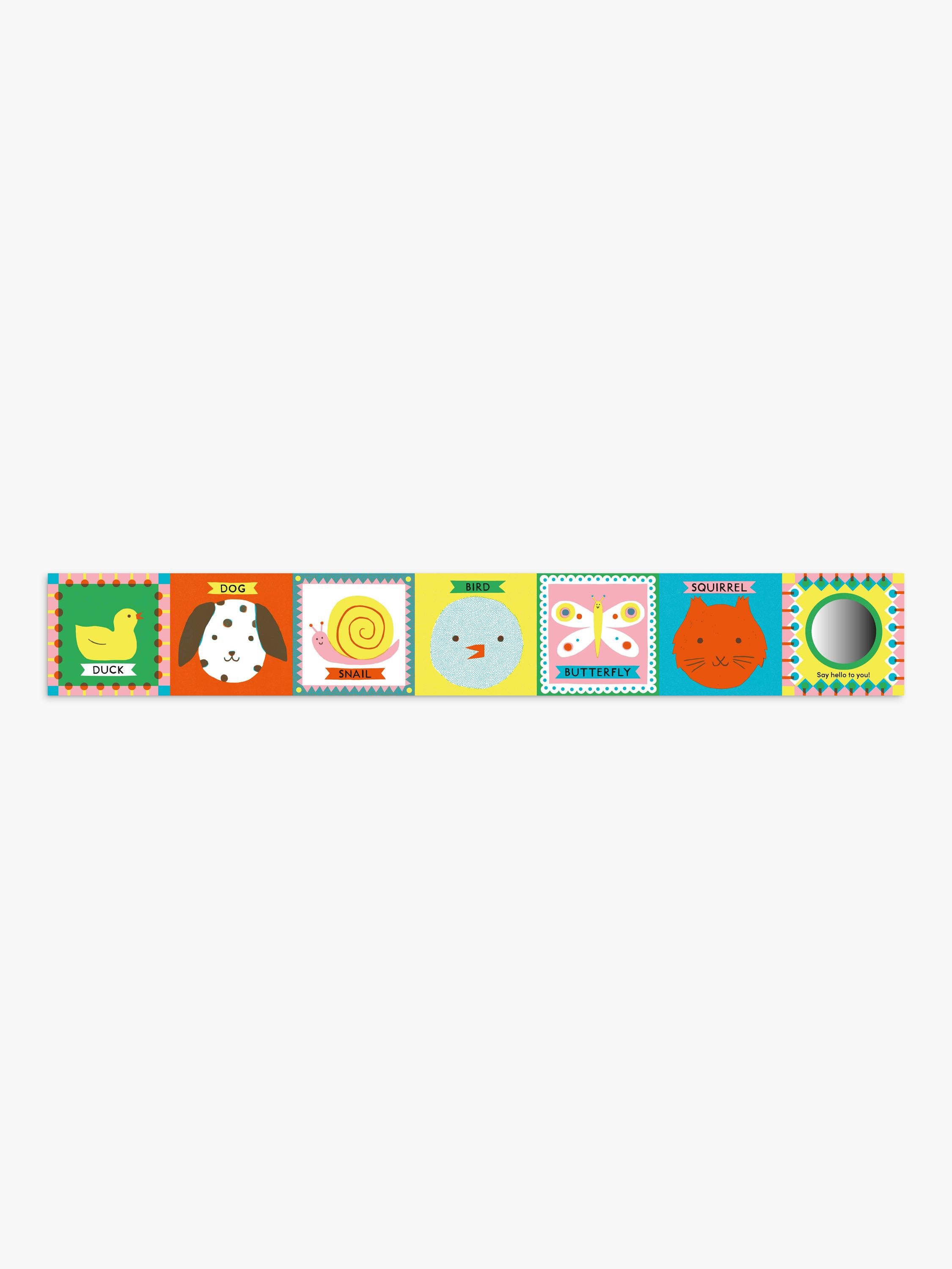 Nosy Crow concertina tummy time baby book with mirror - British product