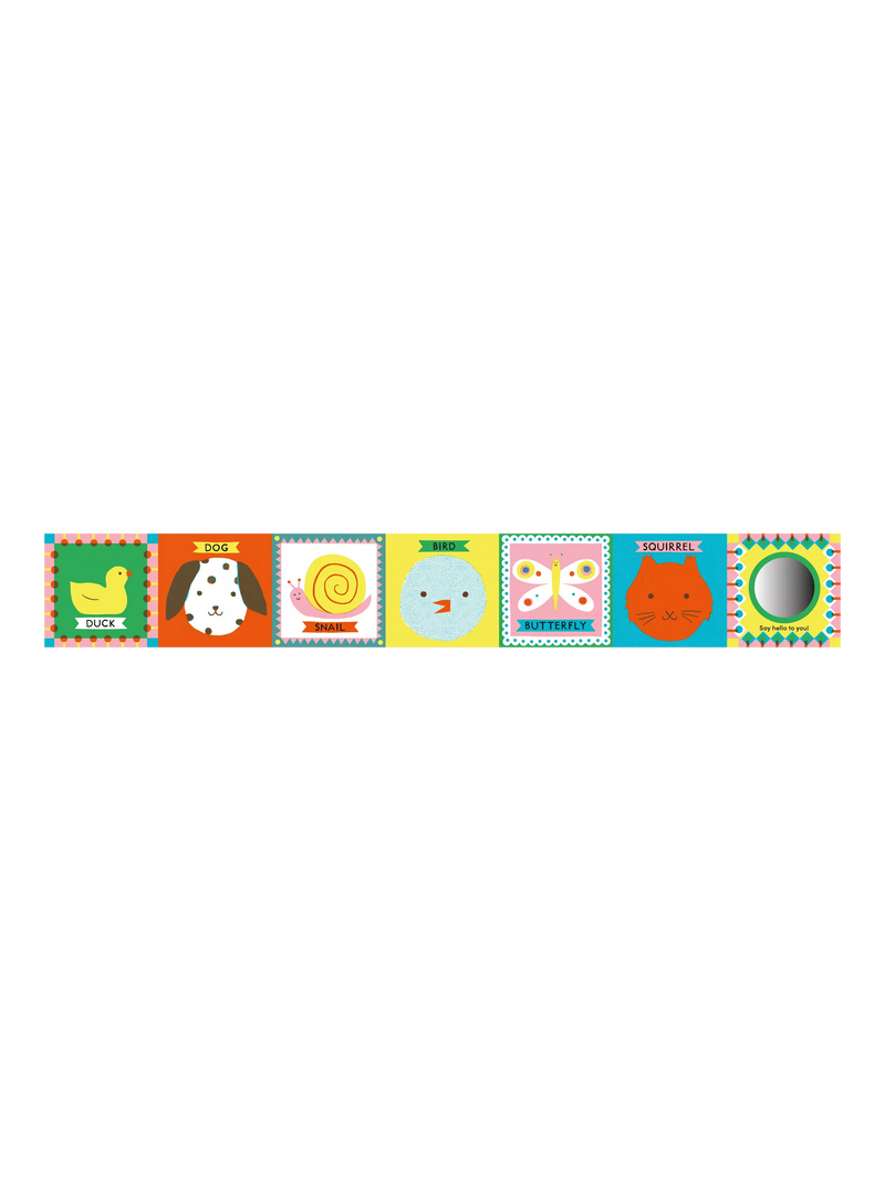 Nosy Crow concertina tummy time baby book with mirror - British product
