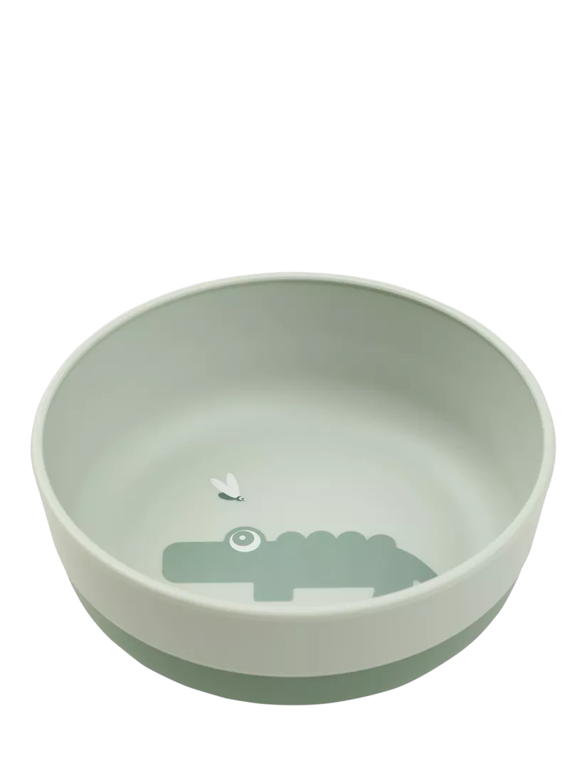 Done by Deer Foodie Croc anti-slip bowl in green - British product