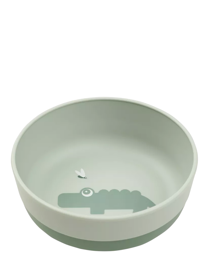 Done by Deer Foodie Croc anti-slip bowl in green - British product
