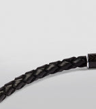 Tateossian braided leather bracelet carbon fibre clasp - British product