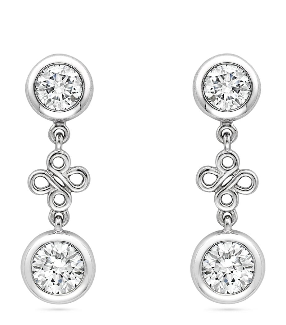 Boodles platinum and diamond beach earrings (British brand)