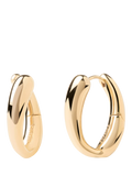 PDPAOLA 18ct gold plated twisted hoop earrings - British product