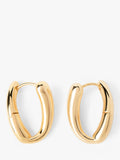 PDPAOLA 18ct gold plated twisted hoop earrings - British product