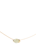 PDPAOLA gold plated prehnite oval necklace 40-50cm (British brand)